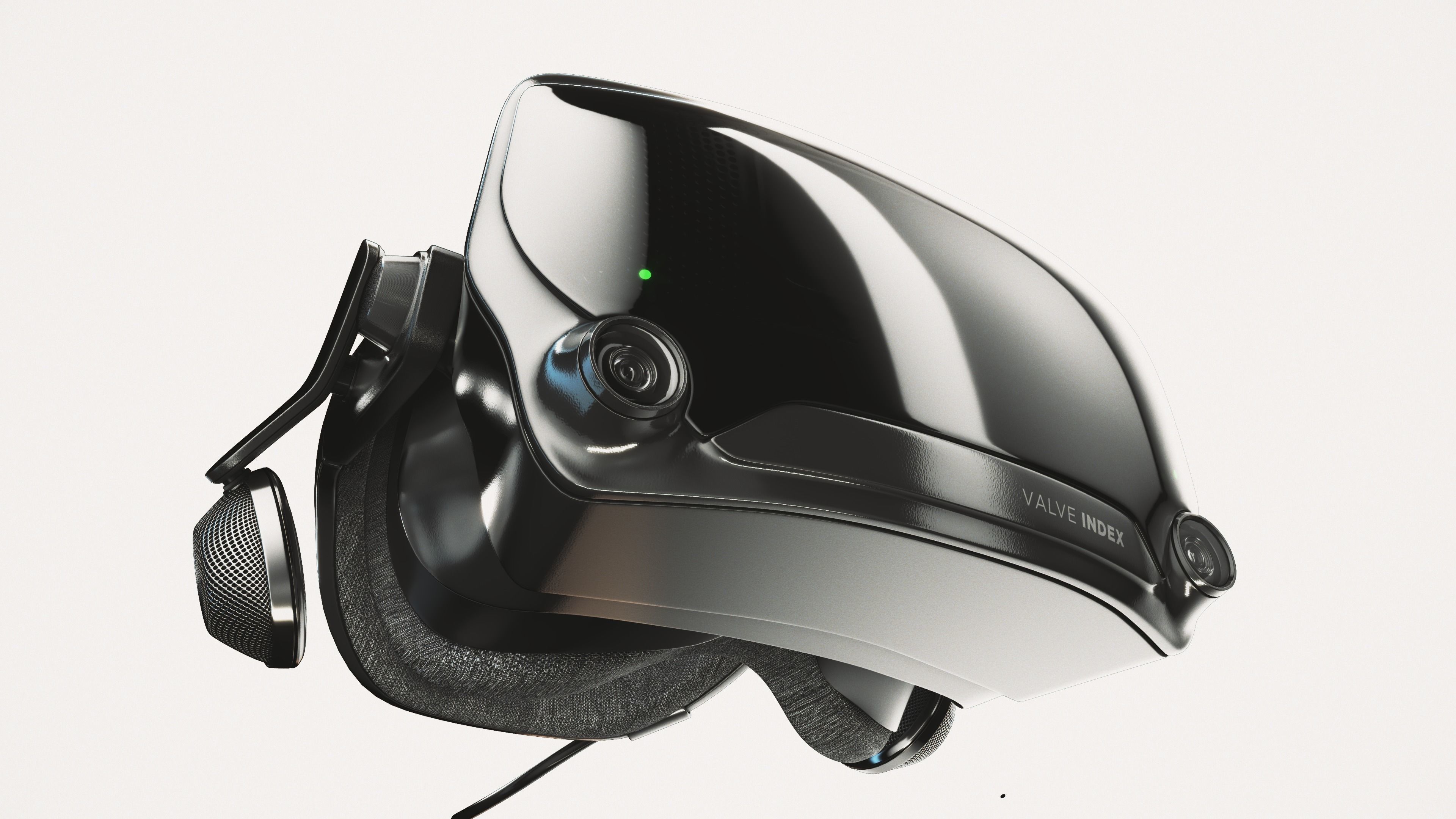 Valve Index VR headset with controllers and sensors - full kit 3D model_1