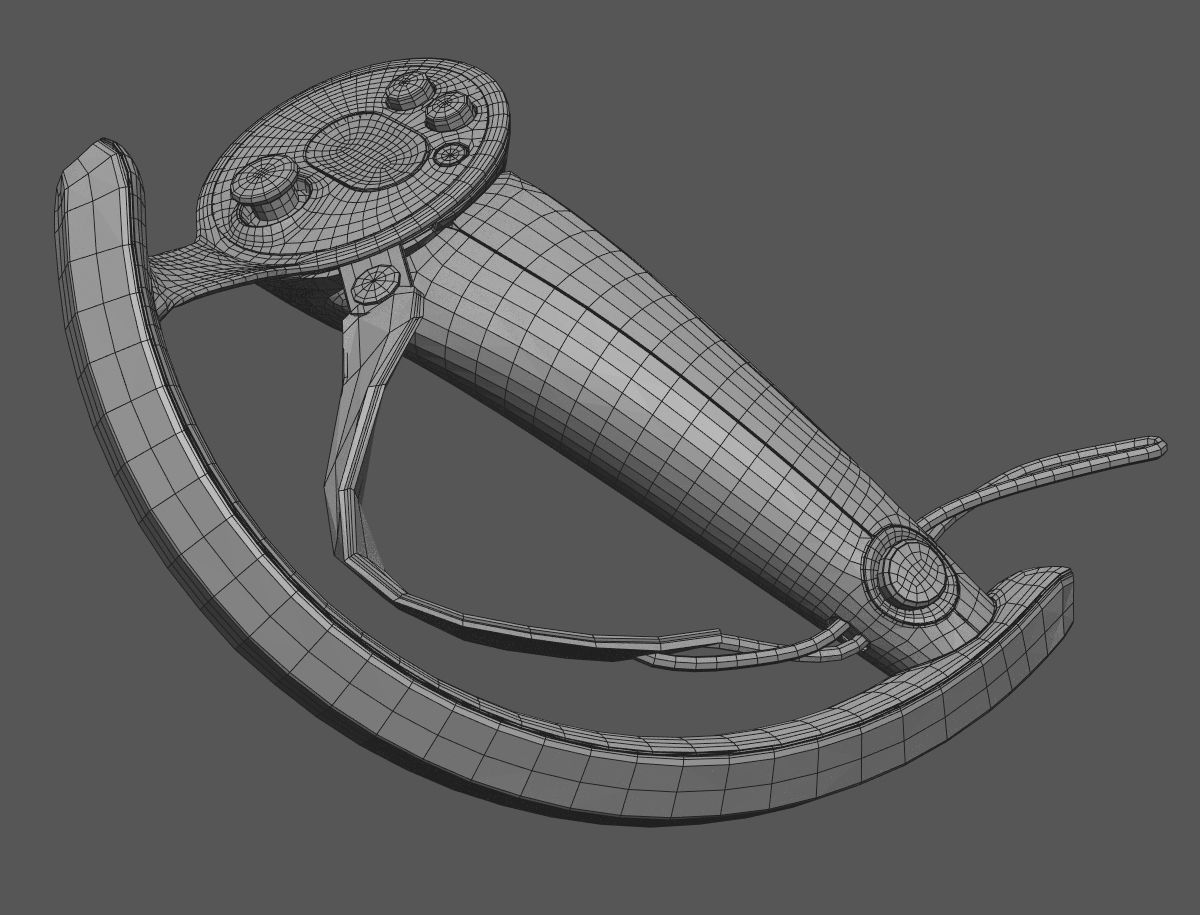 Valve Index VR headset with controllers and sensors - full kit 3D model_18