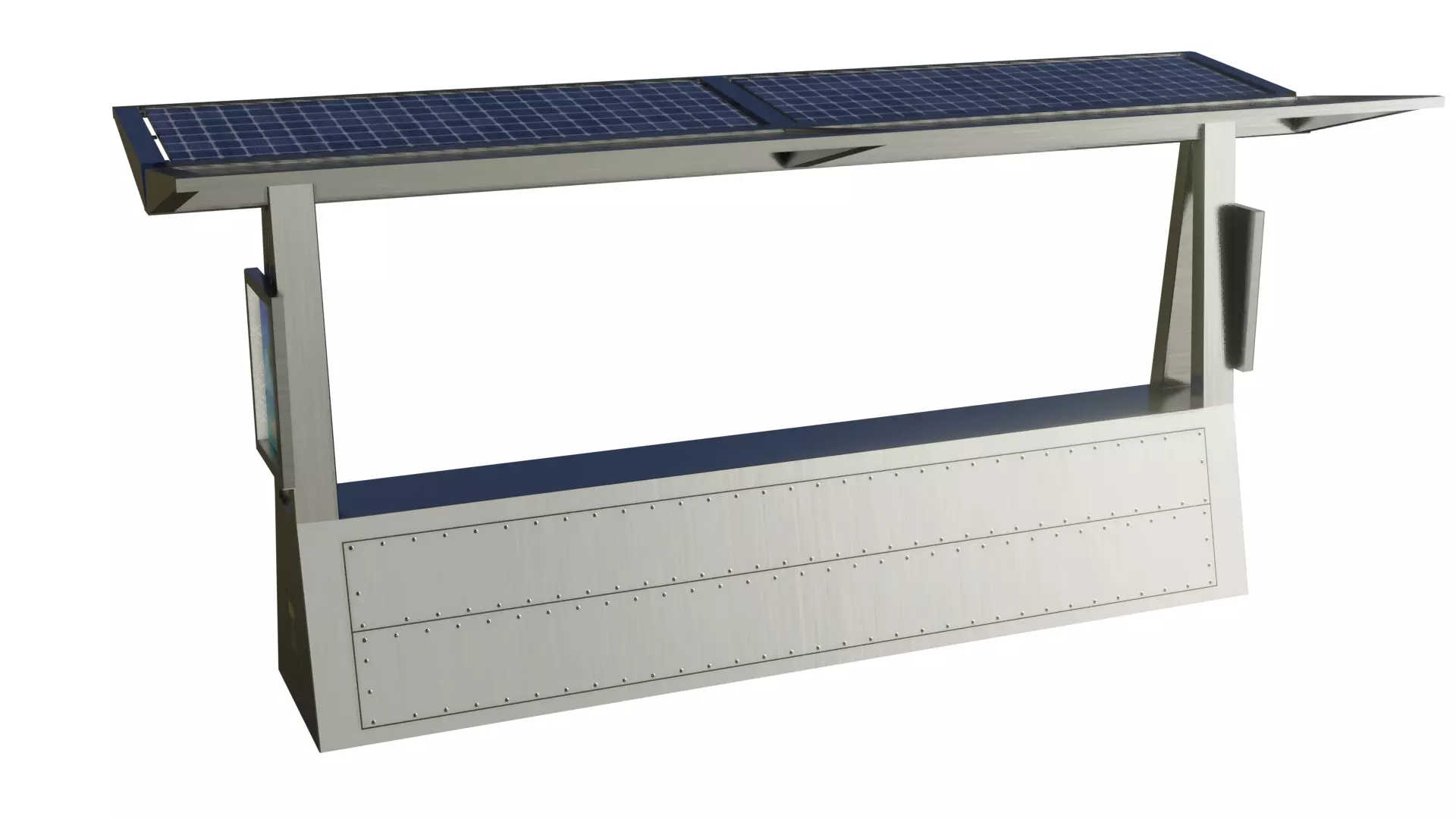 Solar Bus Stop Free low-poly 3D model
