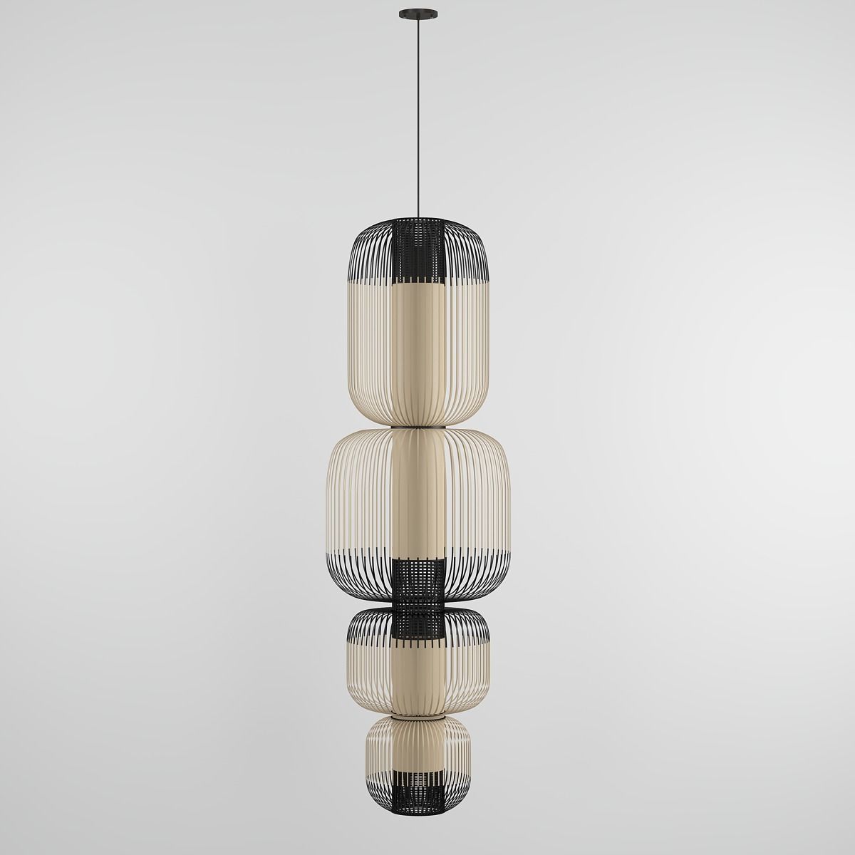 BAMBOO LIGHT TOTEM 4 LIGHTS 3D model_4