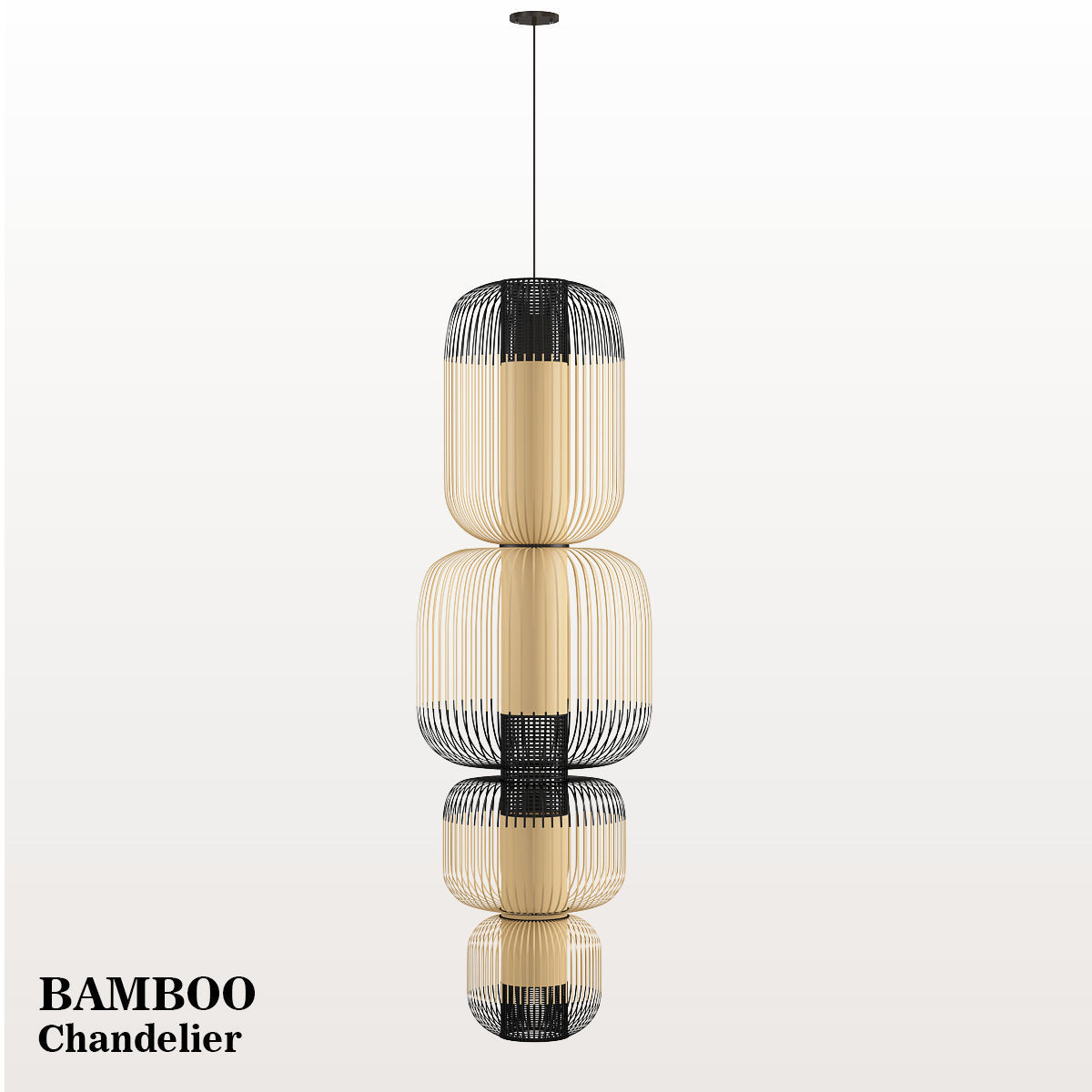 BAMBOO LIGHT TOTEM 4 LIGHTS 3D model_1