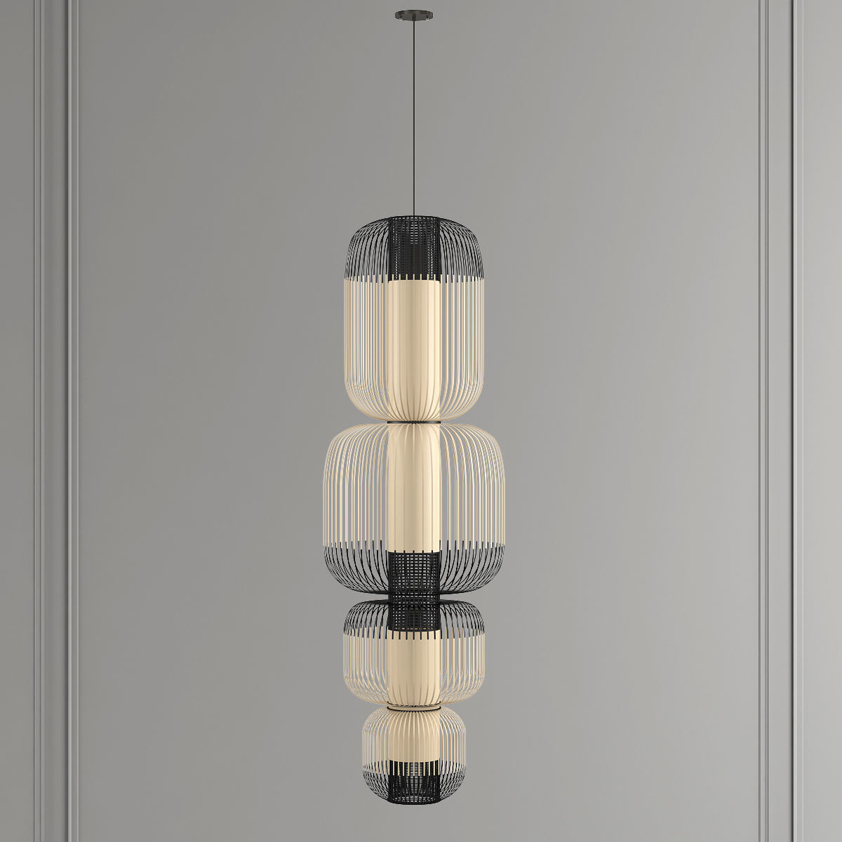 BAMBOO LIGHT TOTEM 4 LIGHTS 3D model_2
