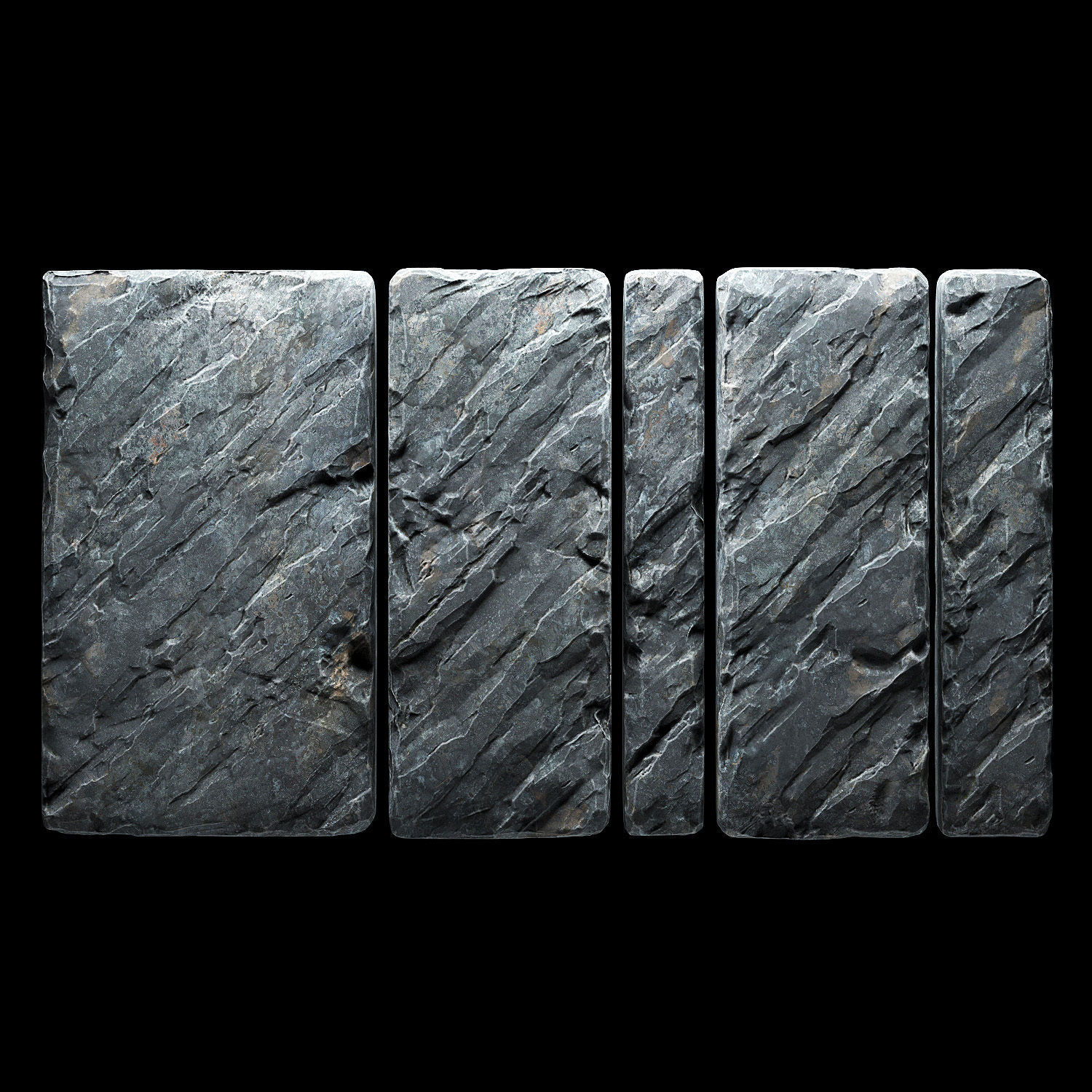 Slab stone wall n3 3D model_5
