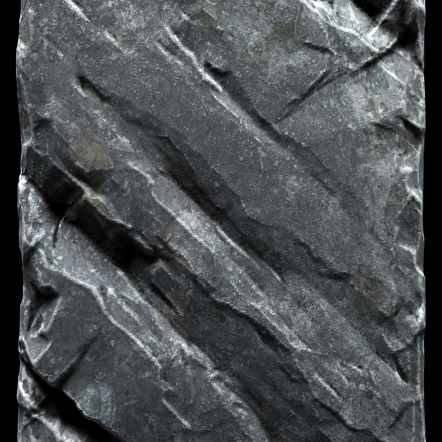 Slab stone wall n3 3D model_8