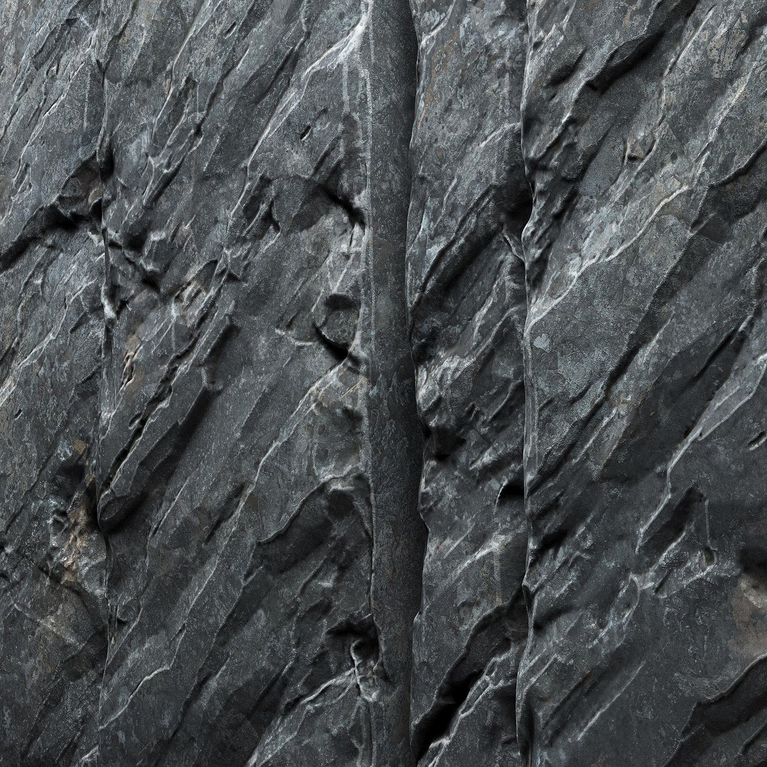 Slab stone wall n3 3D model_3