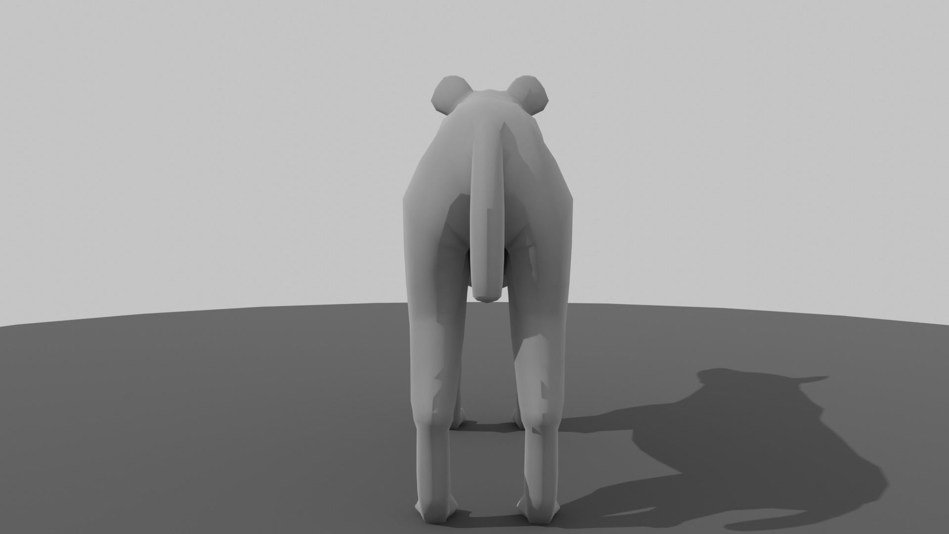 Hyena dog Low-poly 3D model_9