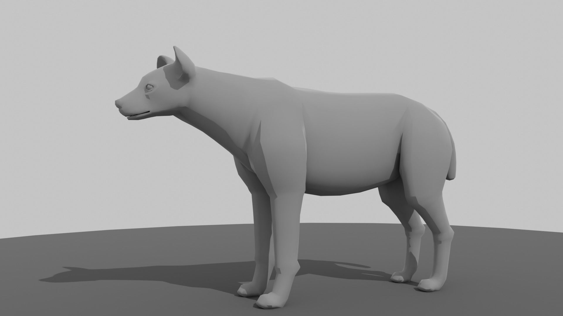 Hyena dog Low-poly 3D model_6