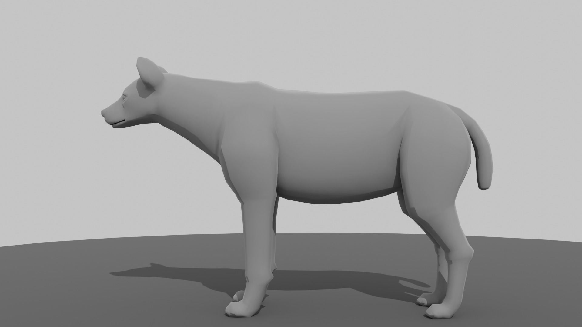 Hyena dog Low-poly 3D model_8