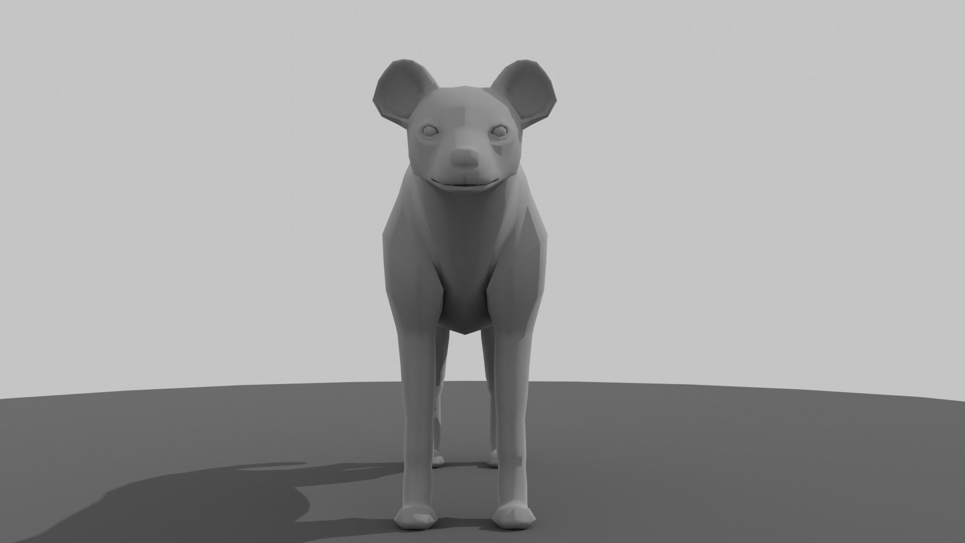 Hyena dog Low-poly 3D model_7