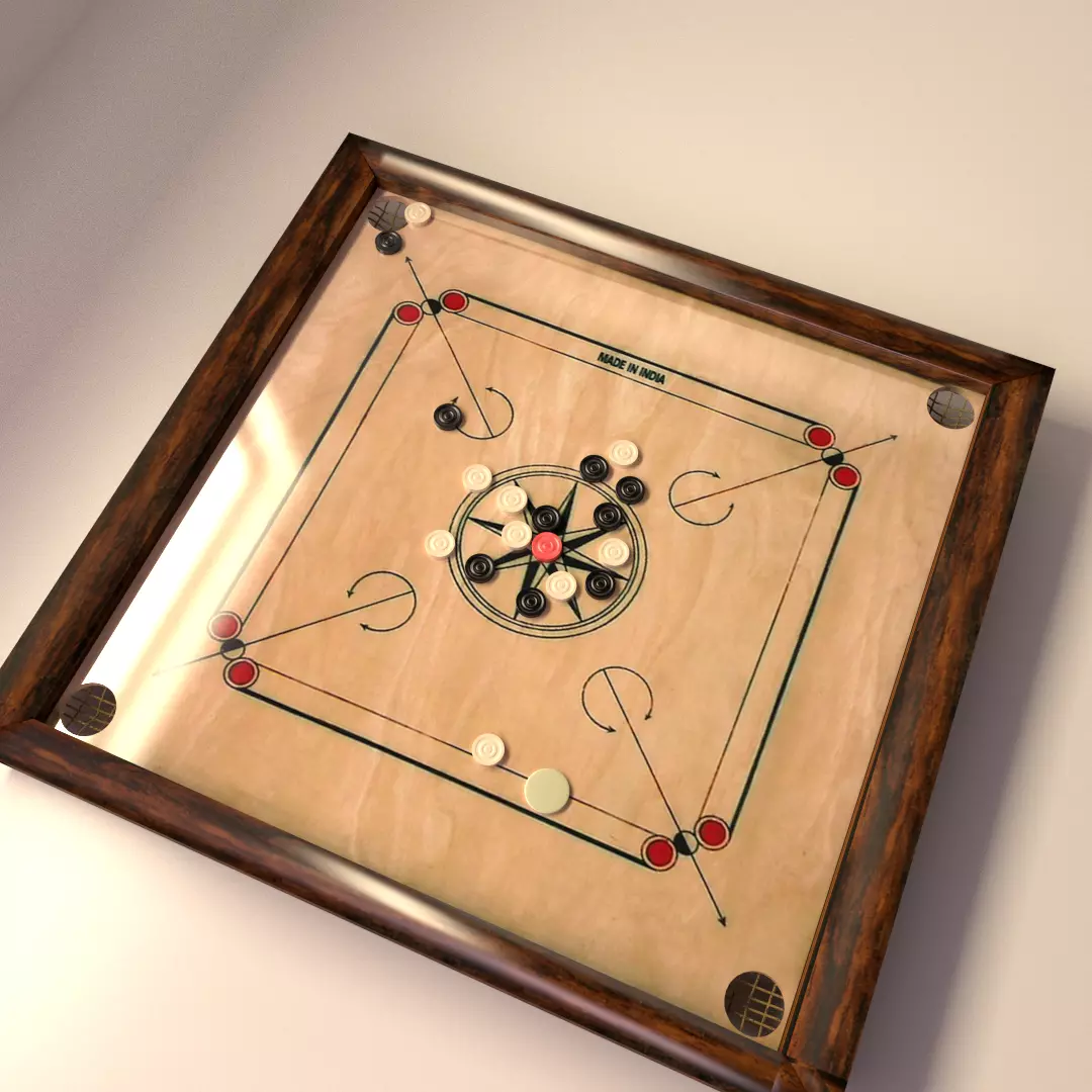 Carrom Board Game 3D model