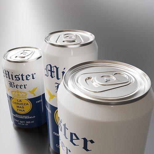 Beer Can Pack 01 3D model 3