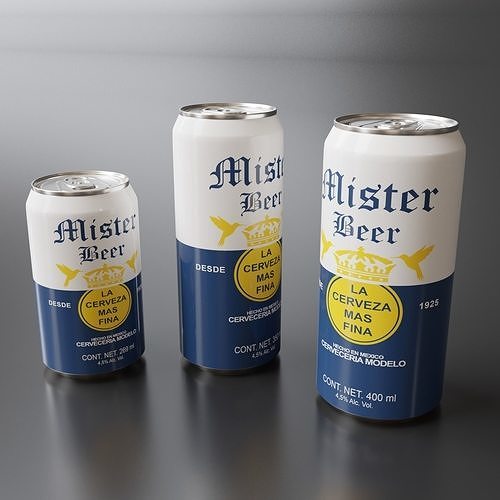 Beer Can Pack 01 3D model 2