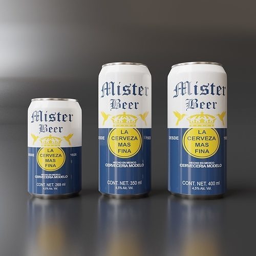 Beer Can Pack 01 3D model 4