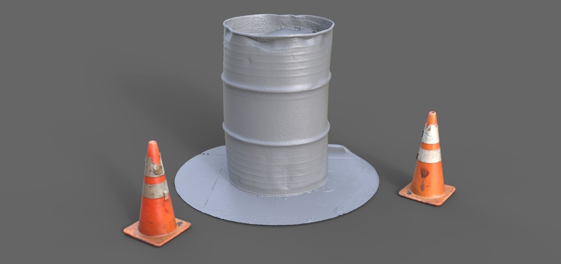 55 Gallon Barrel 3D model_1