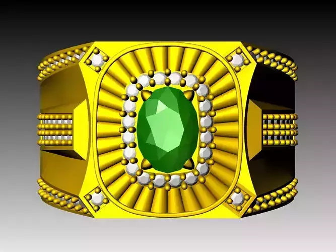 Gents Ring Oval stone