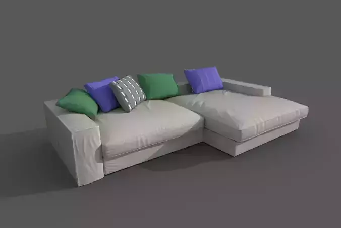 Sofa-09 sofa with pillows