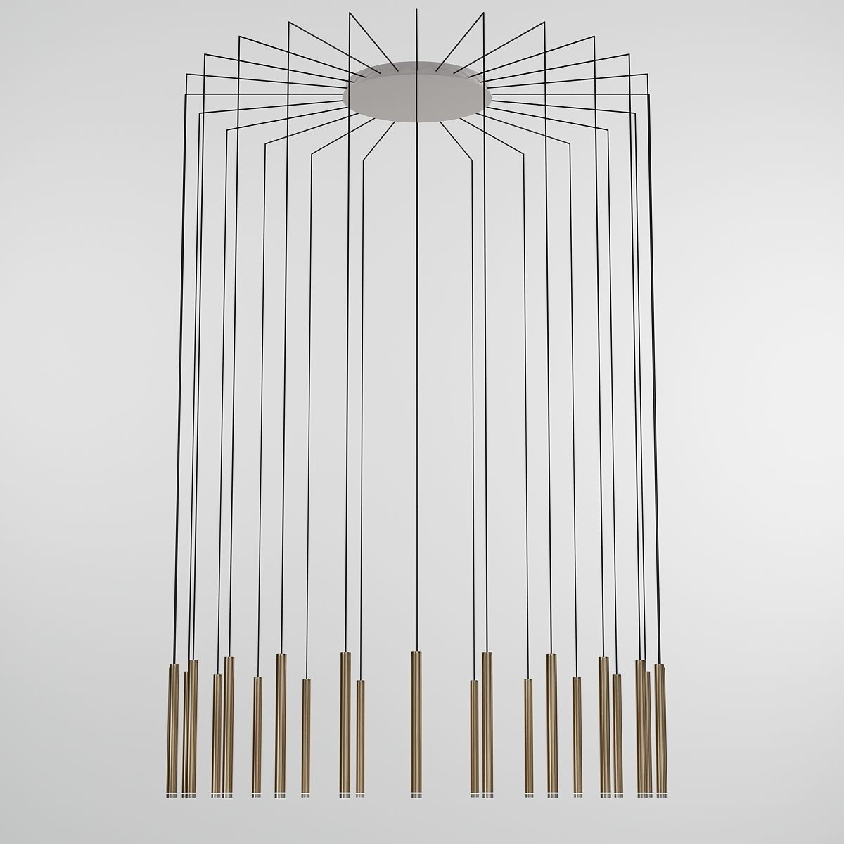 CANDLE chandelier with metal rods hanging from it 3D model_1