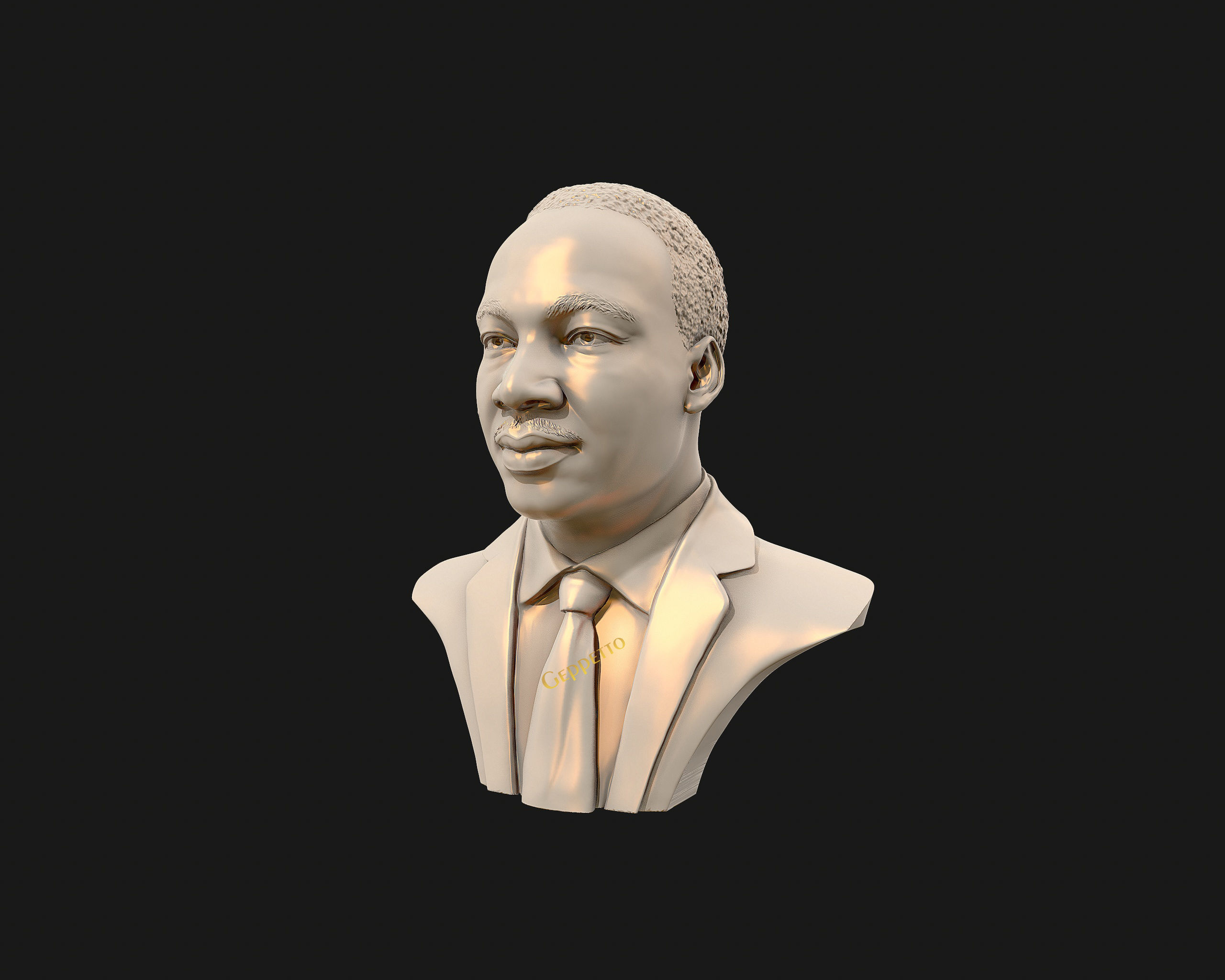Martin Luther King head sculpture ready to 3D print 3D print model_26