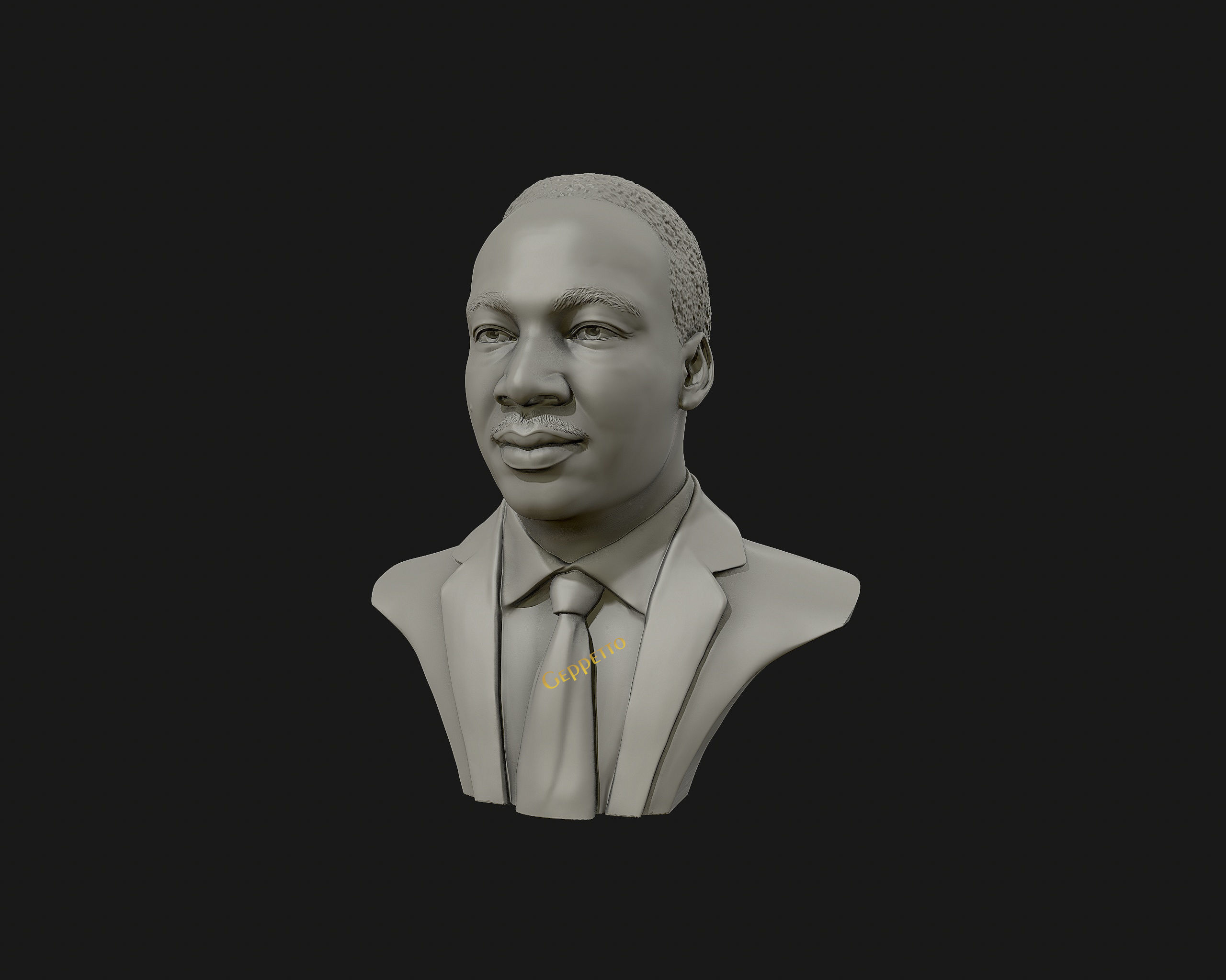 Martin Luther King head sculpture ready to 3D print 3D print model_10