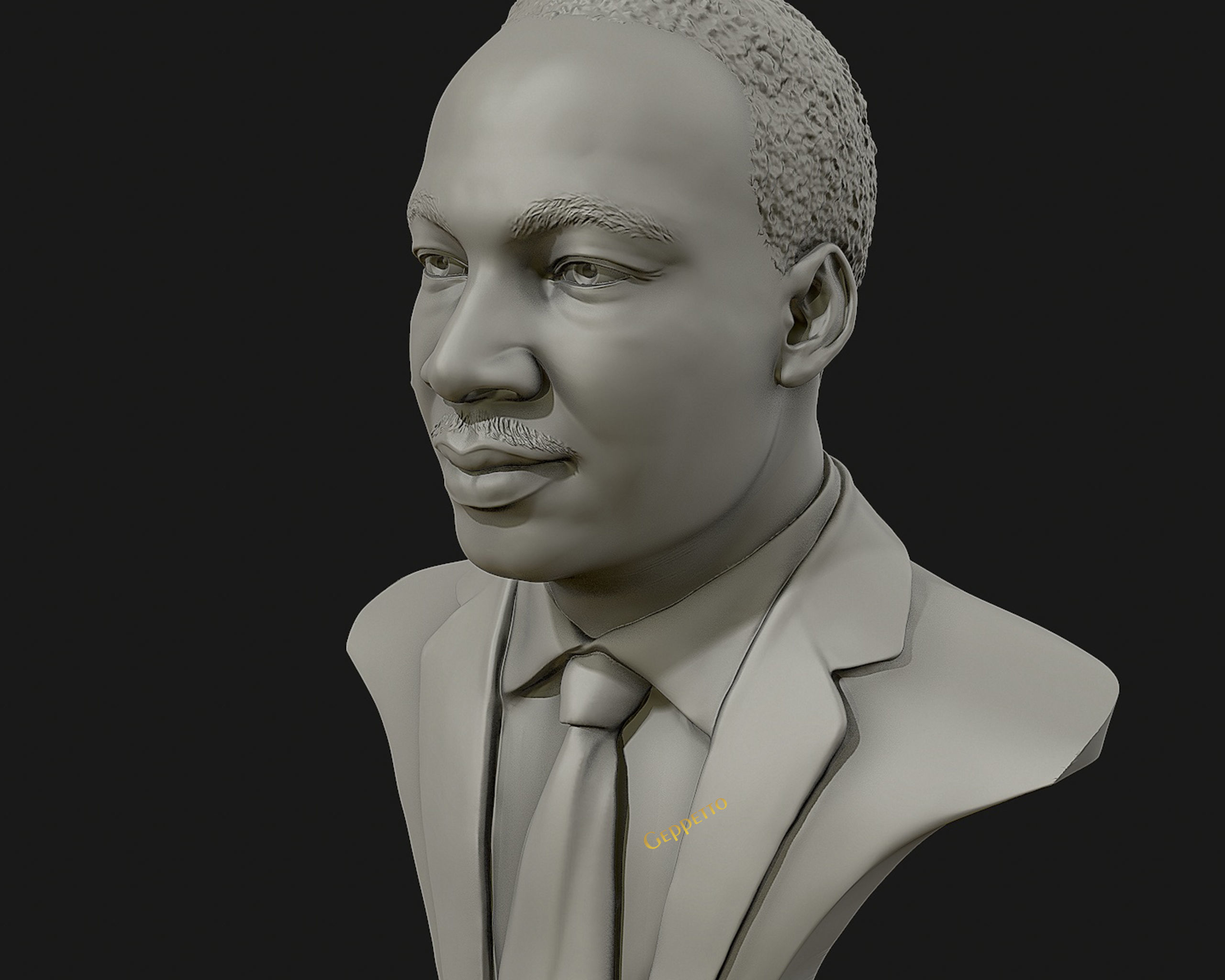 Martin Luther King head sculpture ready to 3D print 3D print model_2