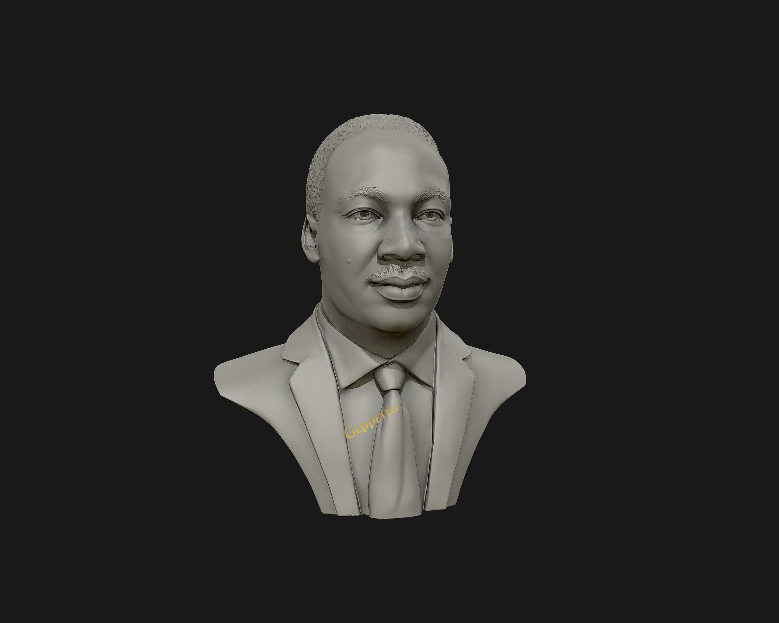 Martin Luther King head sculpture ready to 3D print 3D print model_23