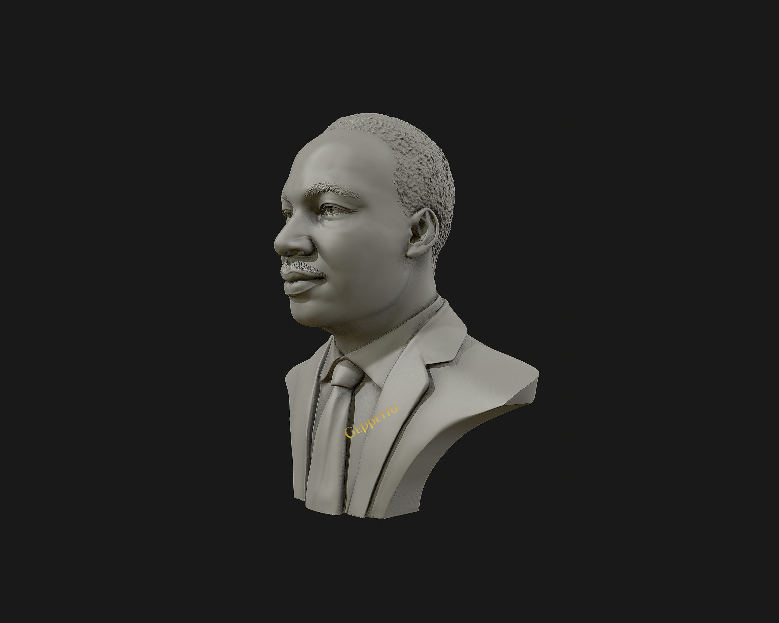 Martin Luther King head sculpture ready to 3D print 3D print model_13
