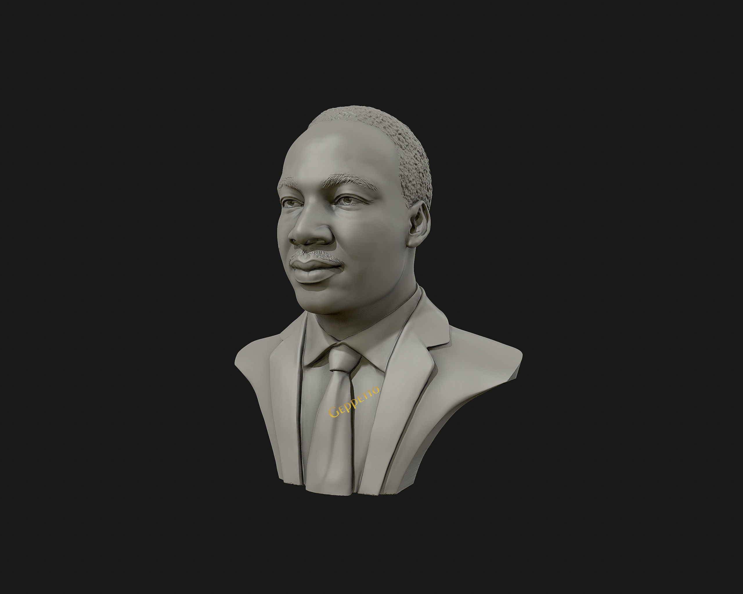 Martin Luther King head sculpture ready to 3D print 3D print model_11