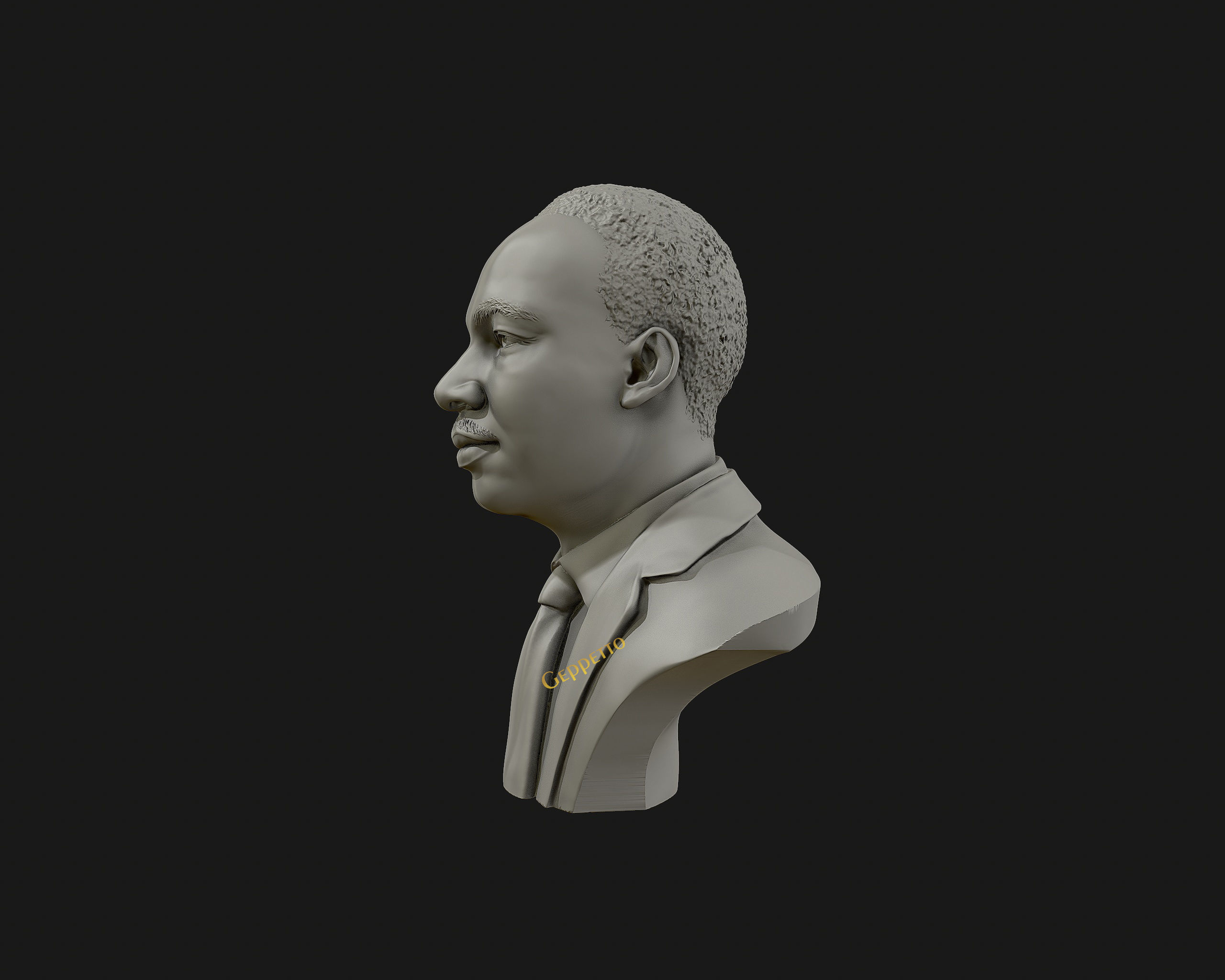 Martin Luther King head sculpture ready to 3D print 3D print model_15