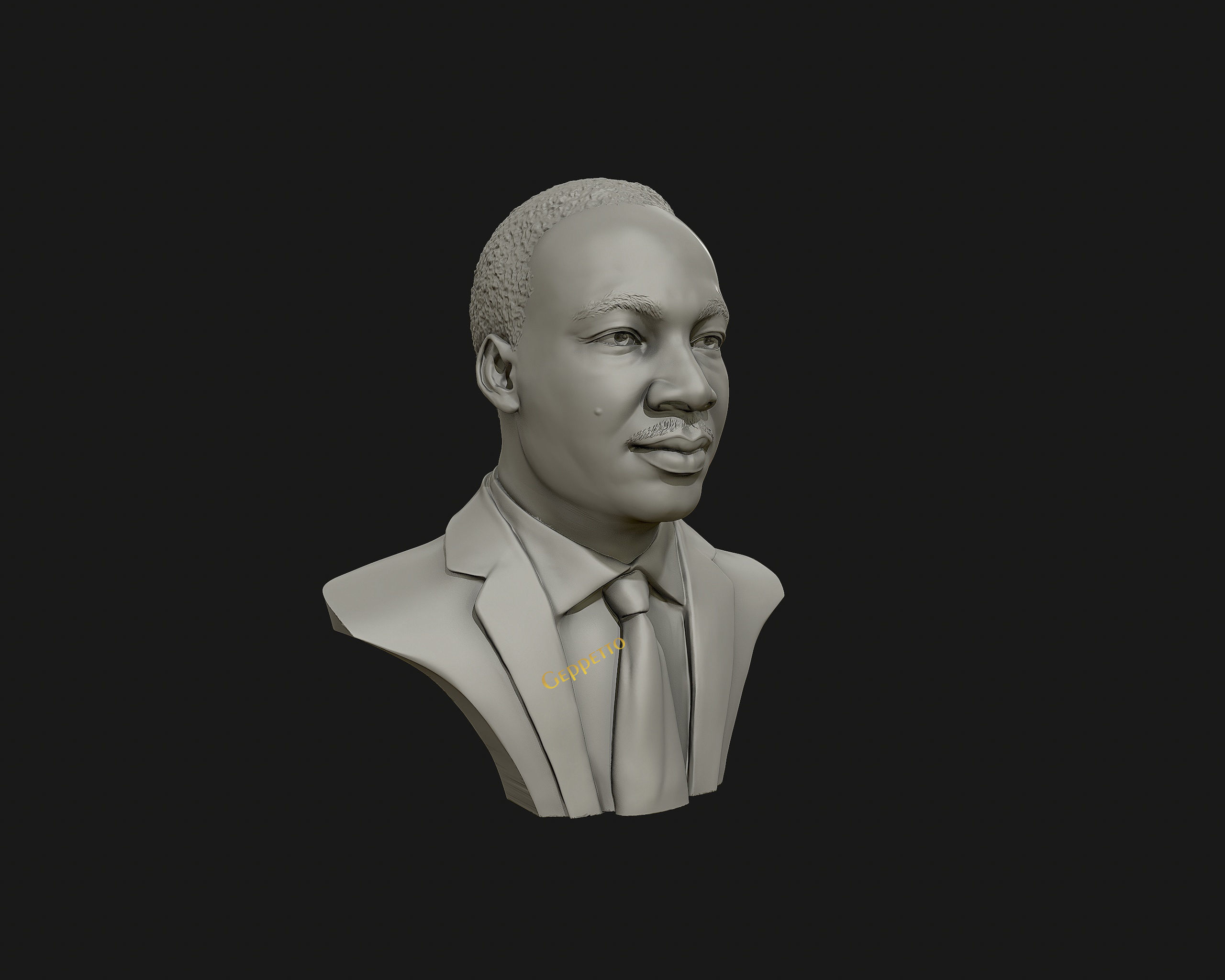Martin Luther King head sculpture ready to 3D print 3D print model_21