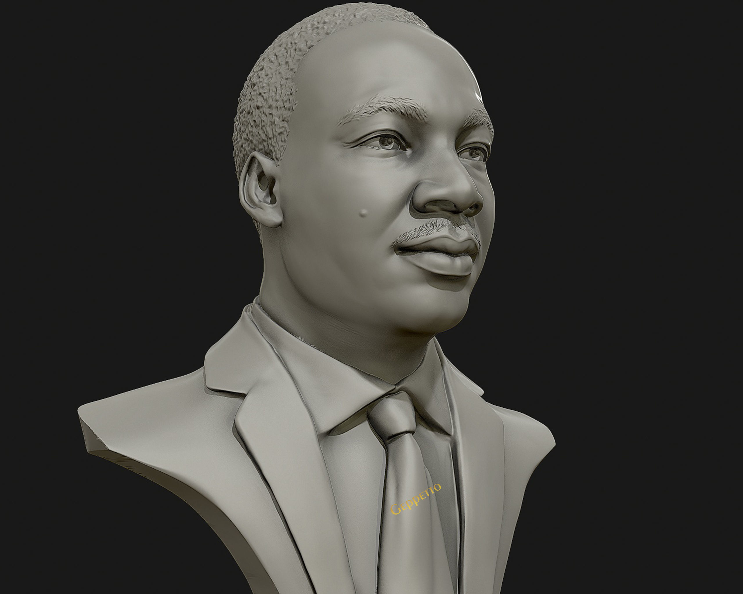 Martin Luther King head sculpture ready to 3D print 3D print model_1