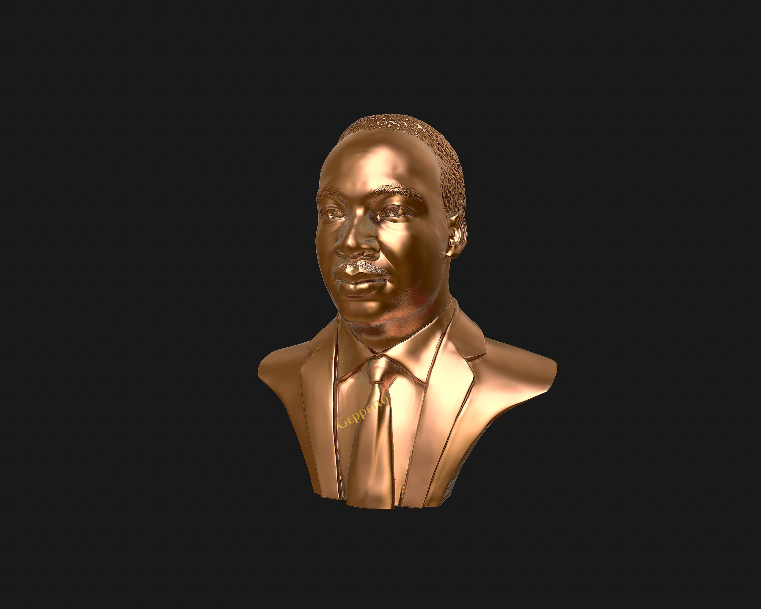Martin Luther King head sculpture ready to 3D print 3D print model_32