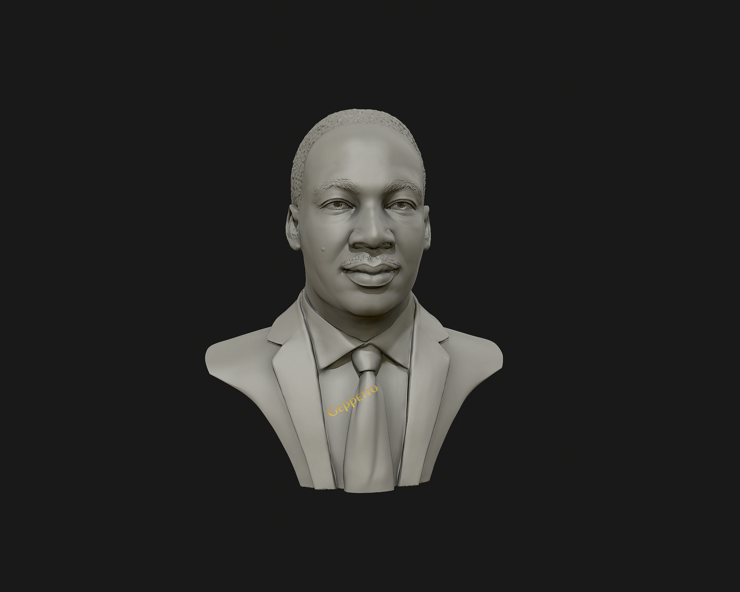 Martin Luther King head sculpture ready to 3D print 3D print model_24