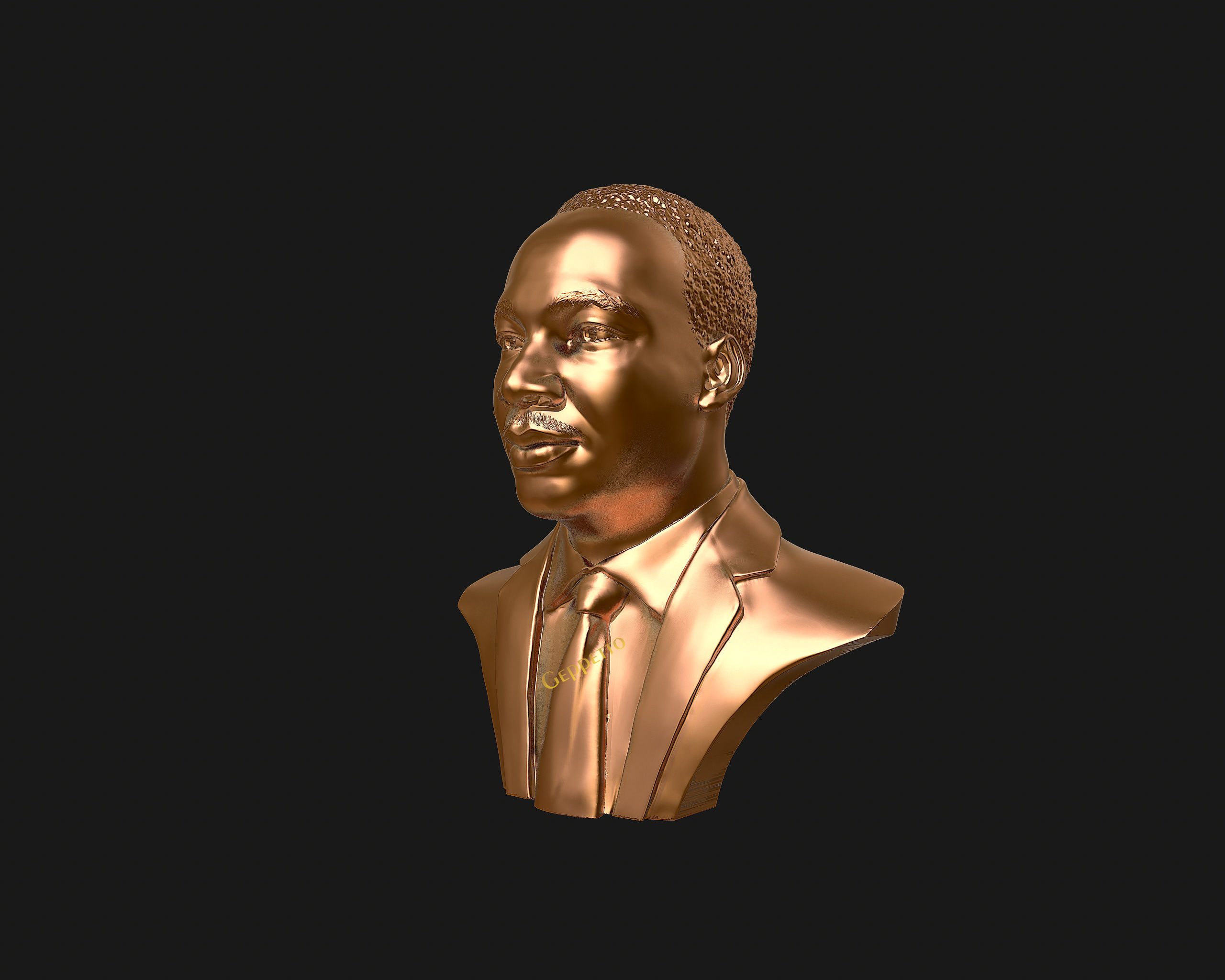 Martin Luther King head sculpture ready to 3D print 3D print model_33