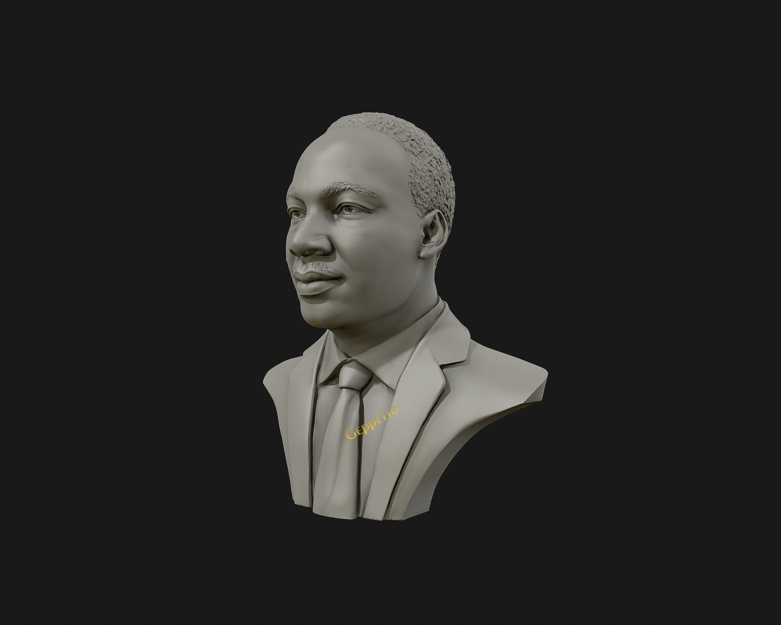 Martin Luther King head sculpture ready to 3D print 3D print model_12