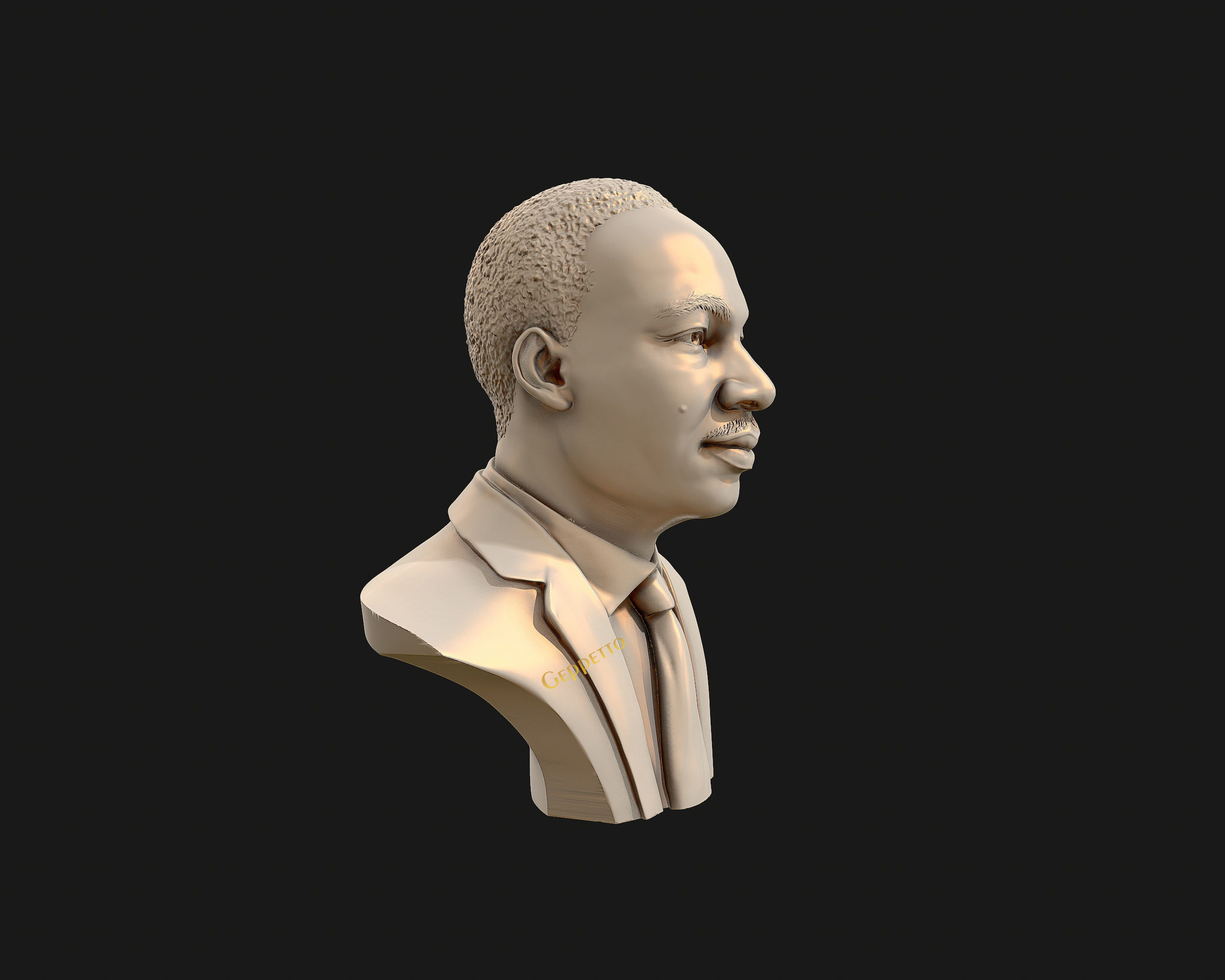 Martin Luther King head sculpture ready to 3D print 3D print model_30