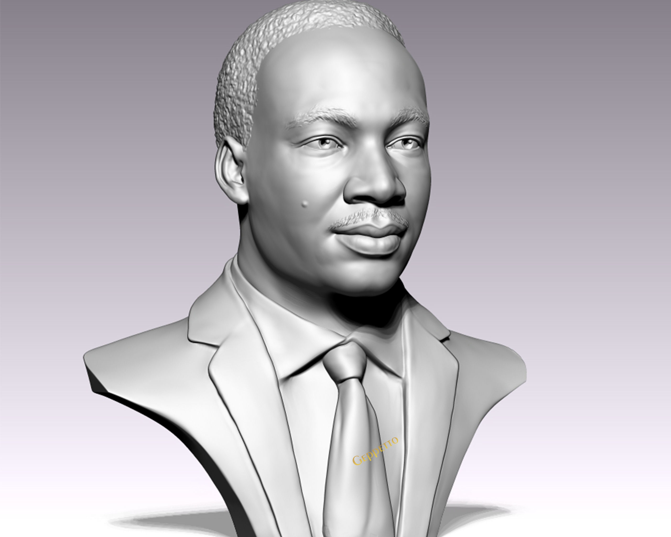Martin Luther King head sculpture ready to 3D print 3D print model_6