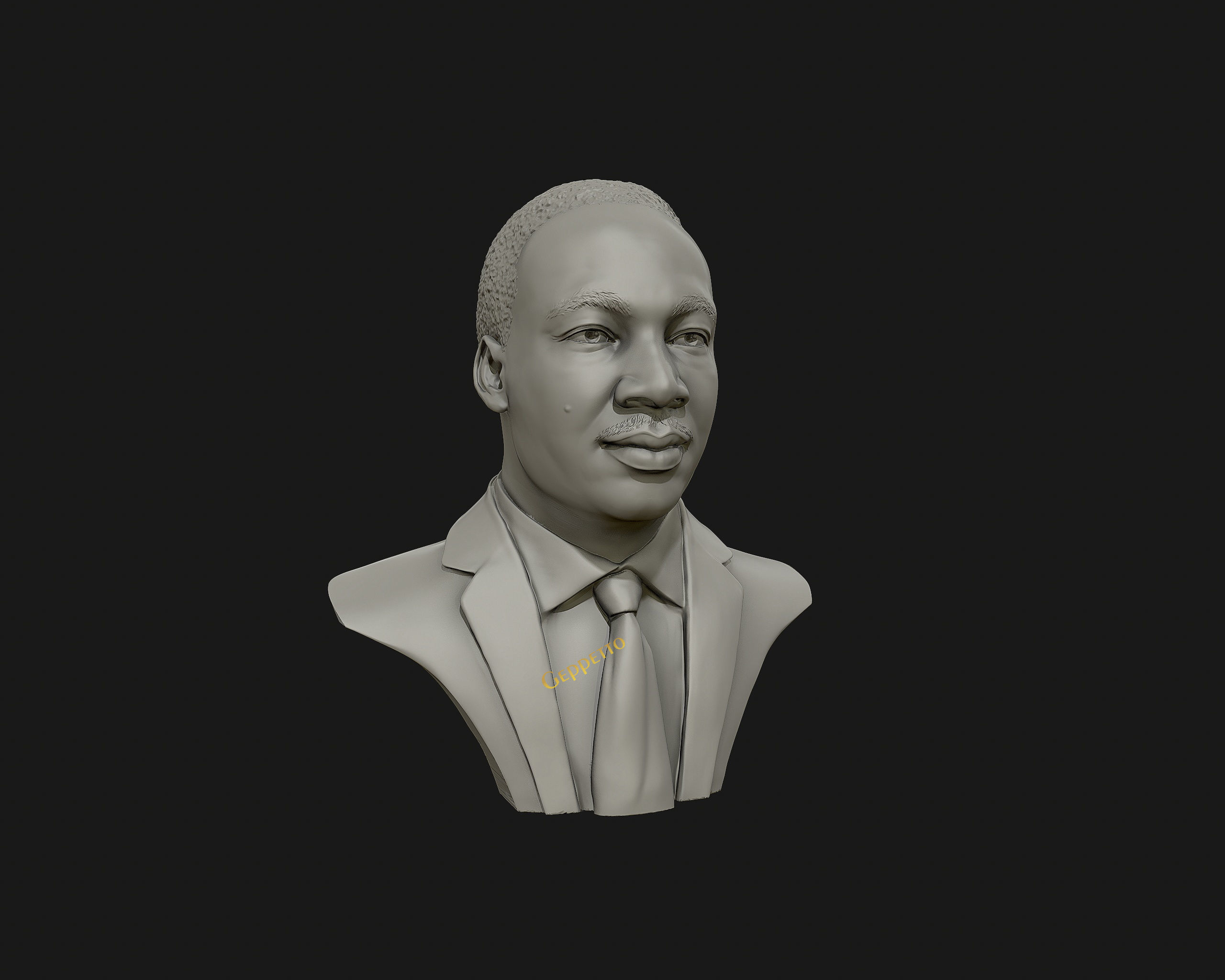 Martin Luther King head sculpture ready to 3D print 3D print model_22