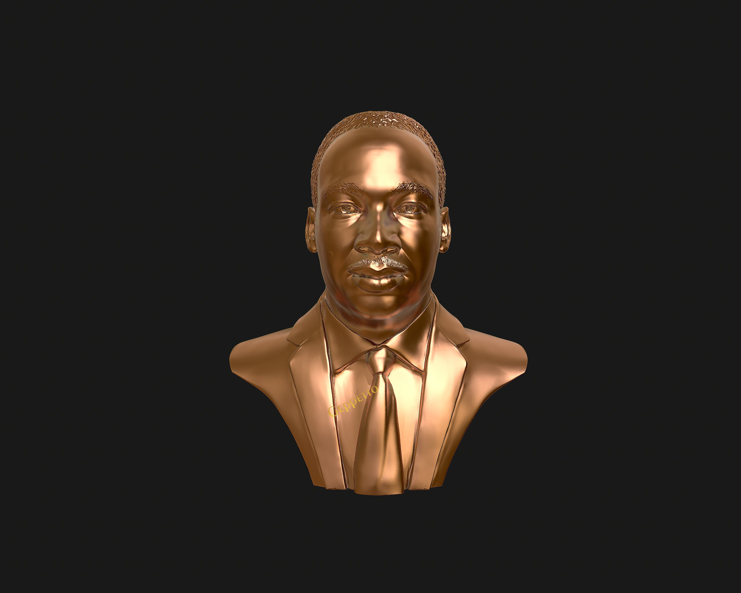 Martin Luther King head sculpture ready to 3D print 3D print model_31