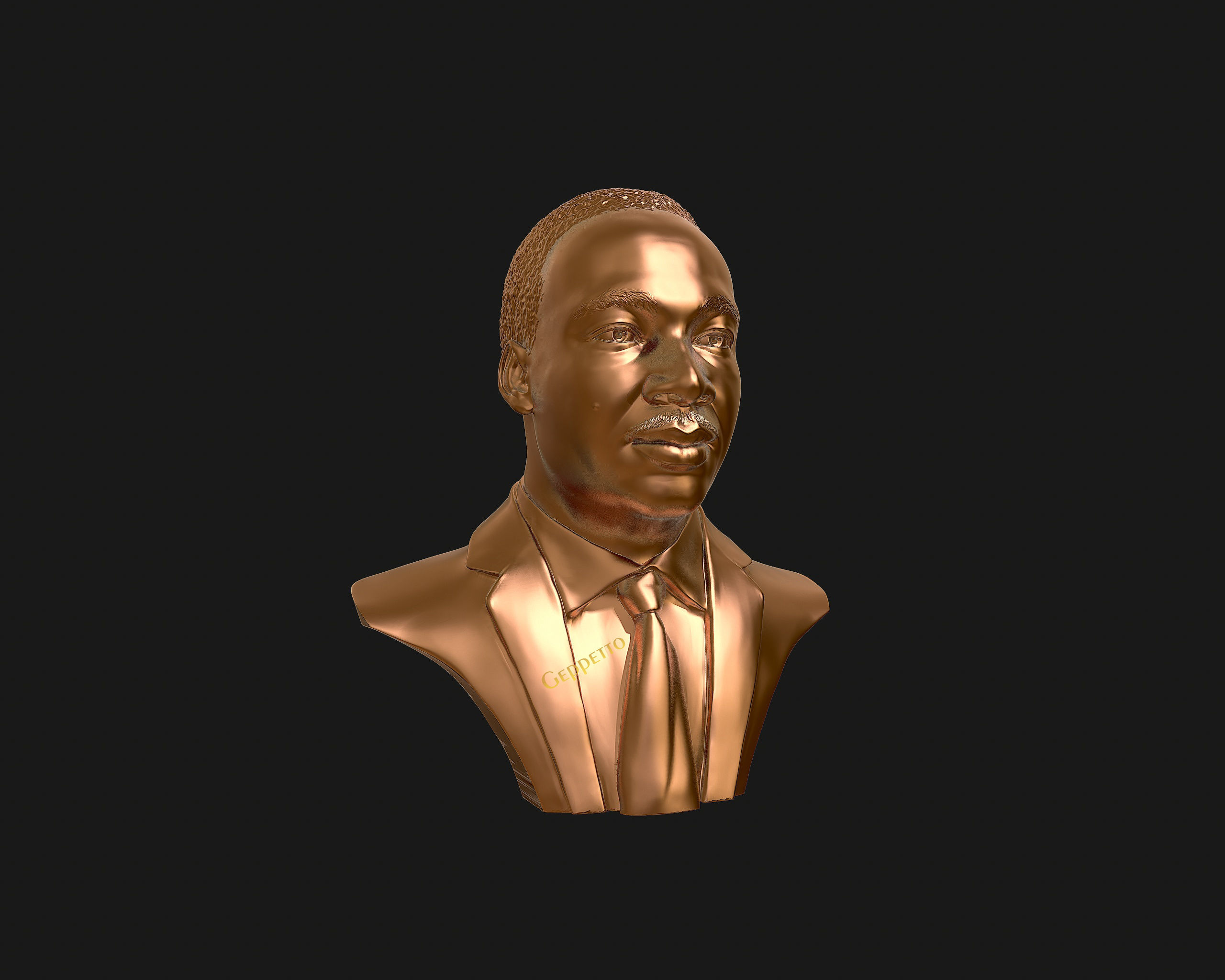 Martin Luther King head sculpture ready to 3D print 3D print model_34