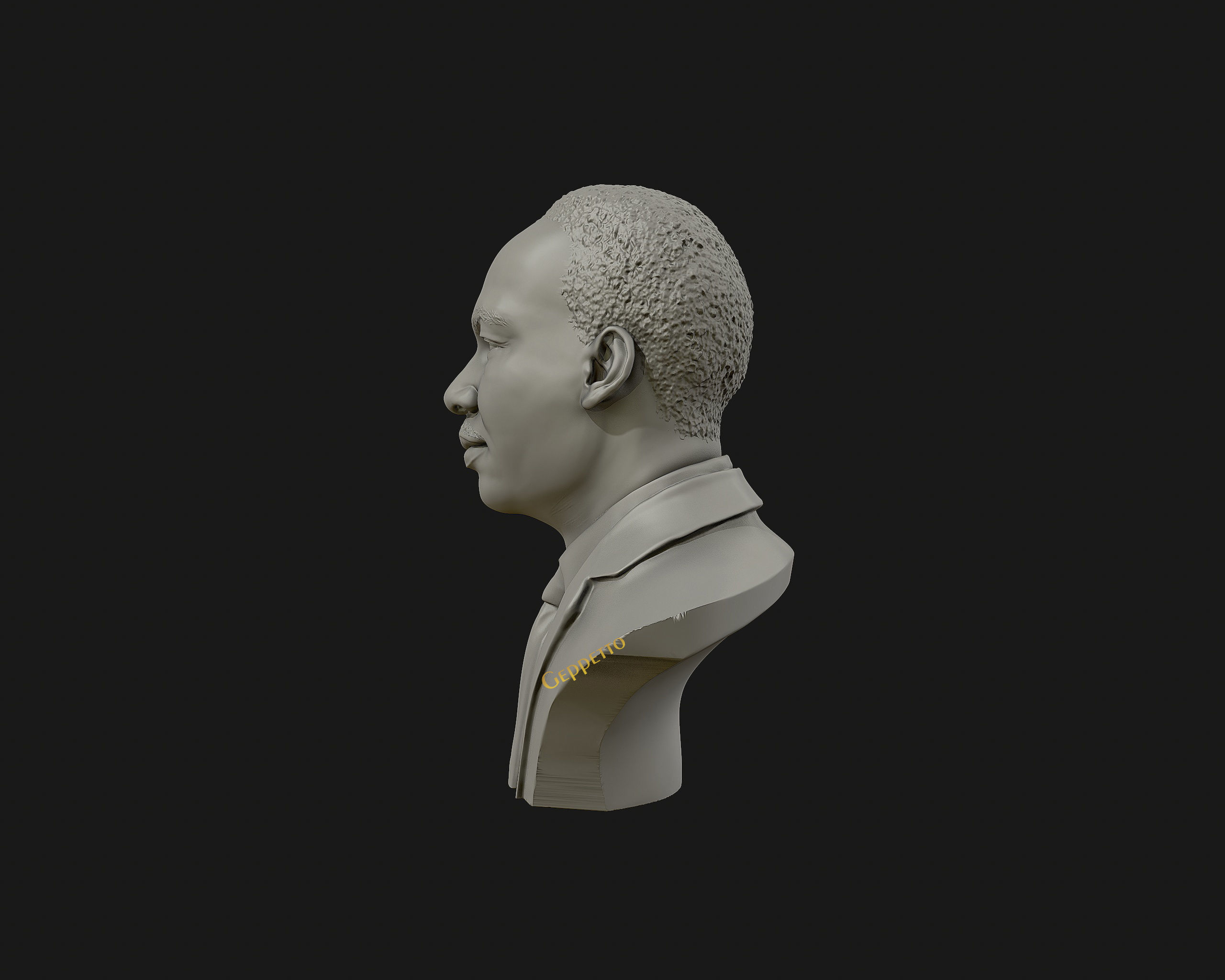 Martin Luther King head sculpture ready to 3D print 3D print model_16