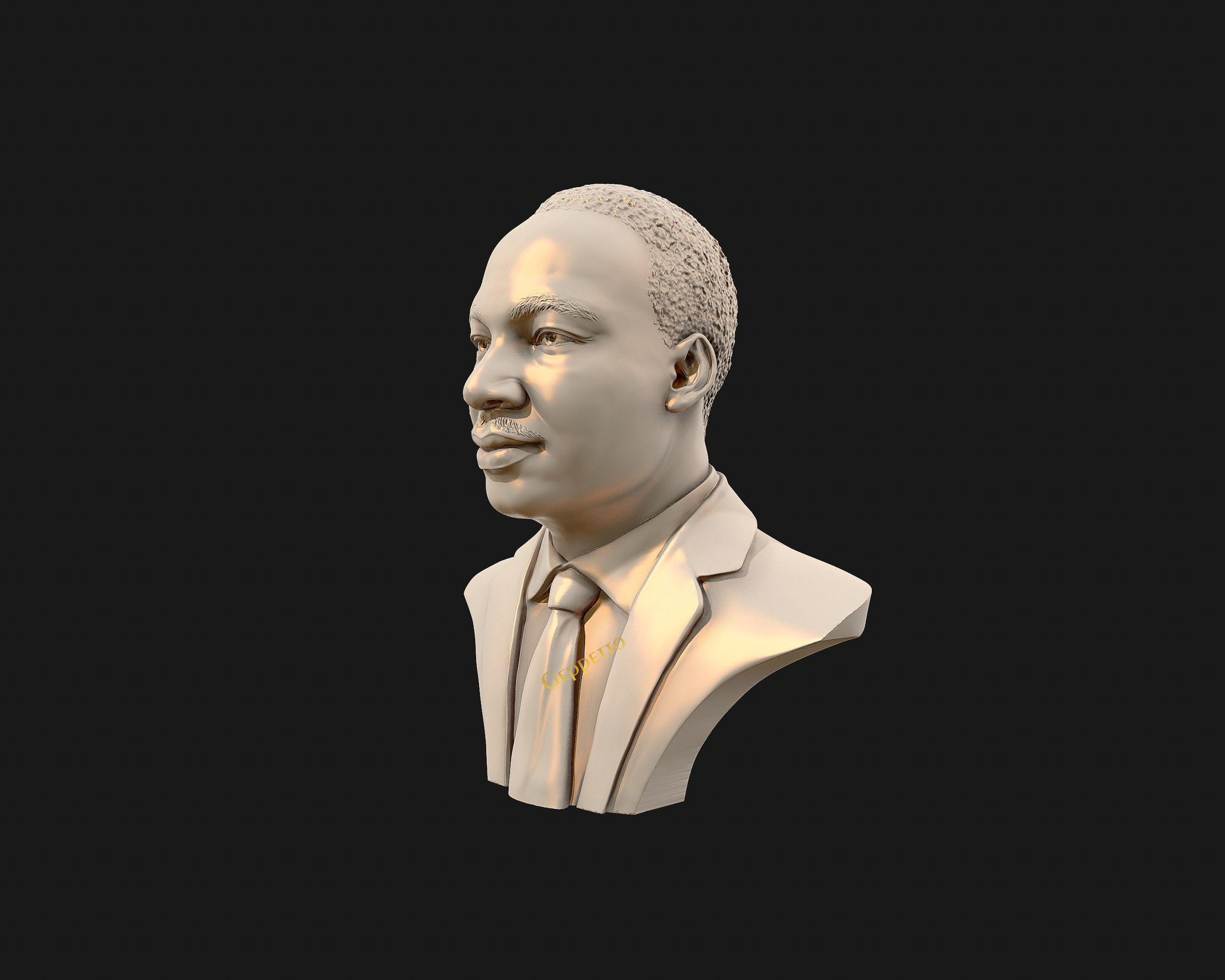 Martin Luther King head sculpture ready to 3D print 3D print model_27