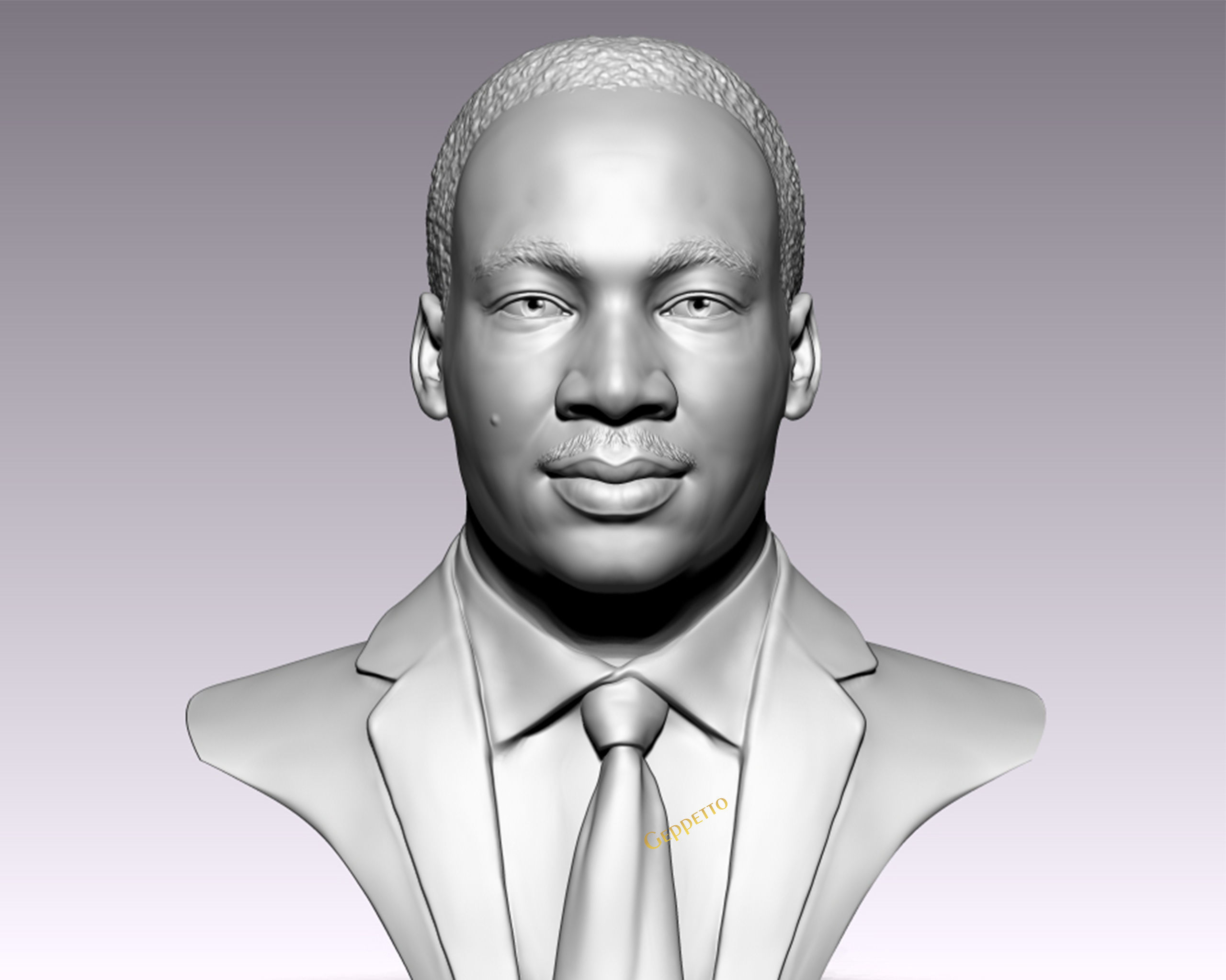 Martin Luther King head sculpture ready to 3D print 3D print model_5