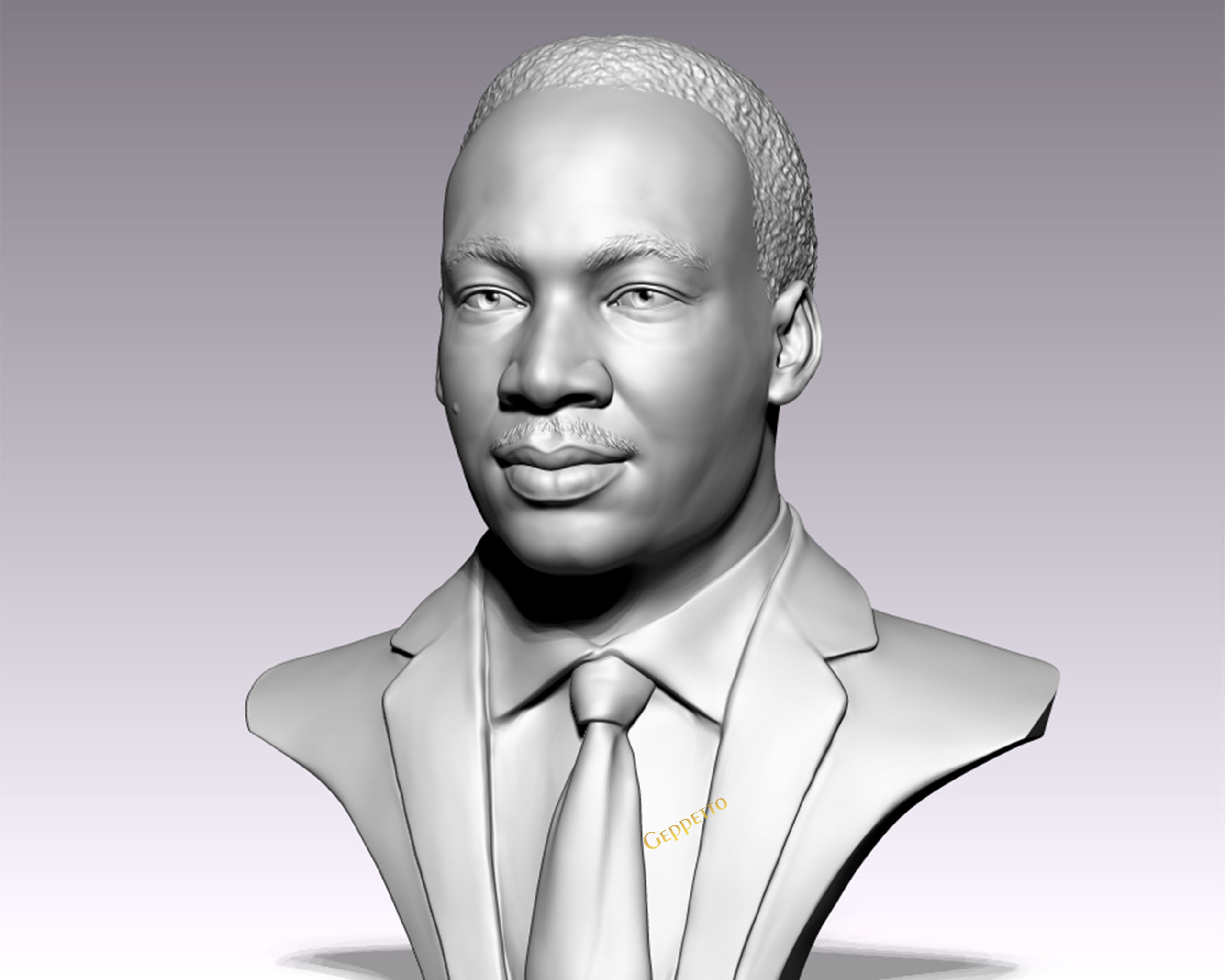 Martin Luther King head sculpture ready to 3D print 3D print model_7