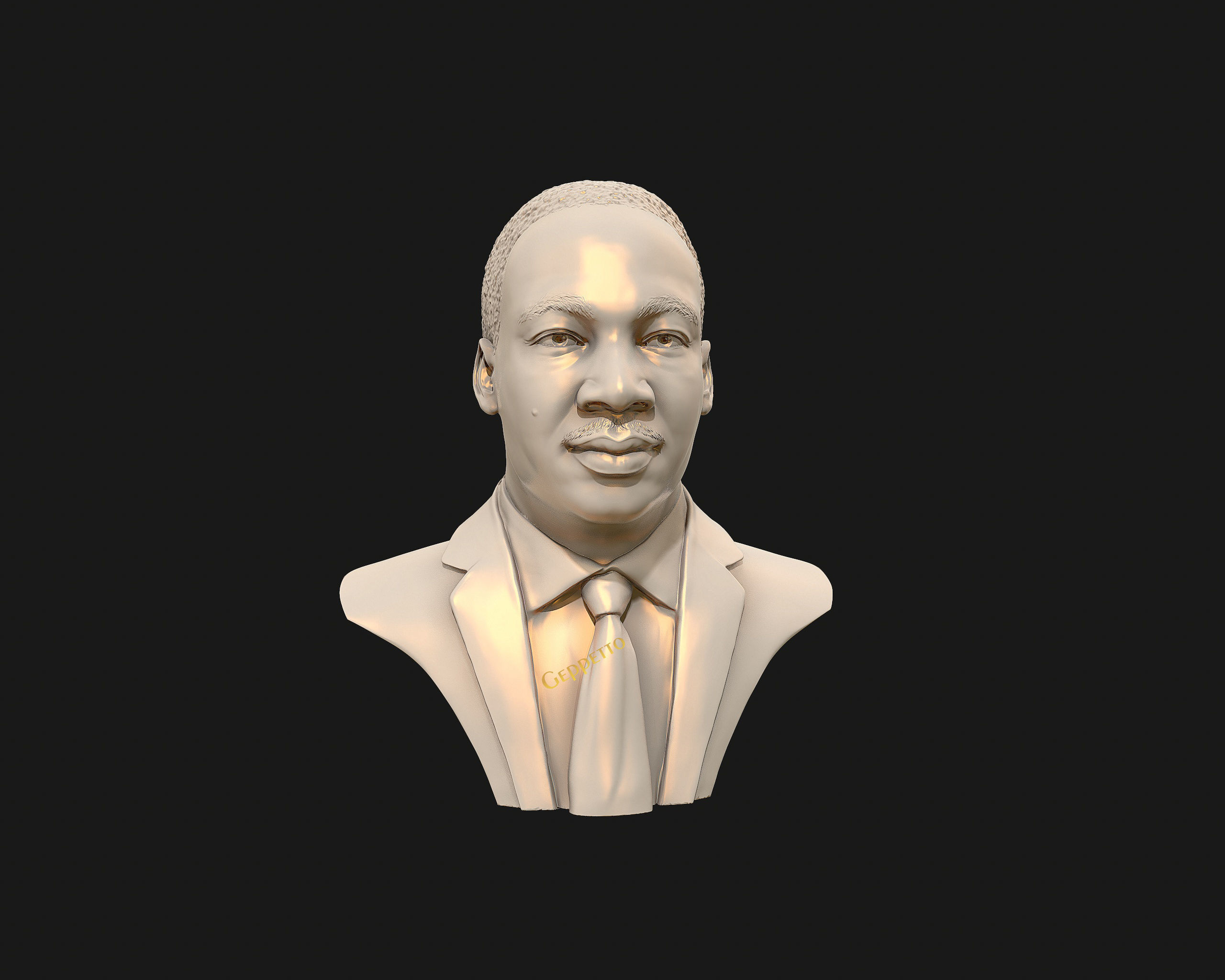 Martin Luther King head sculpture ready to 3D print 3D print model_25