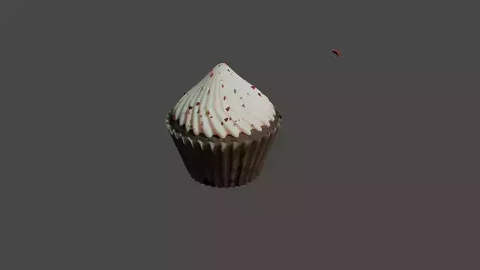A peace of cake Low-poly 3D model