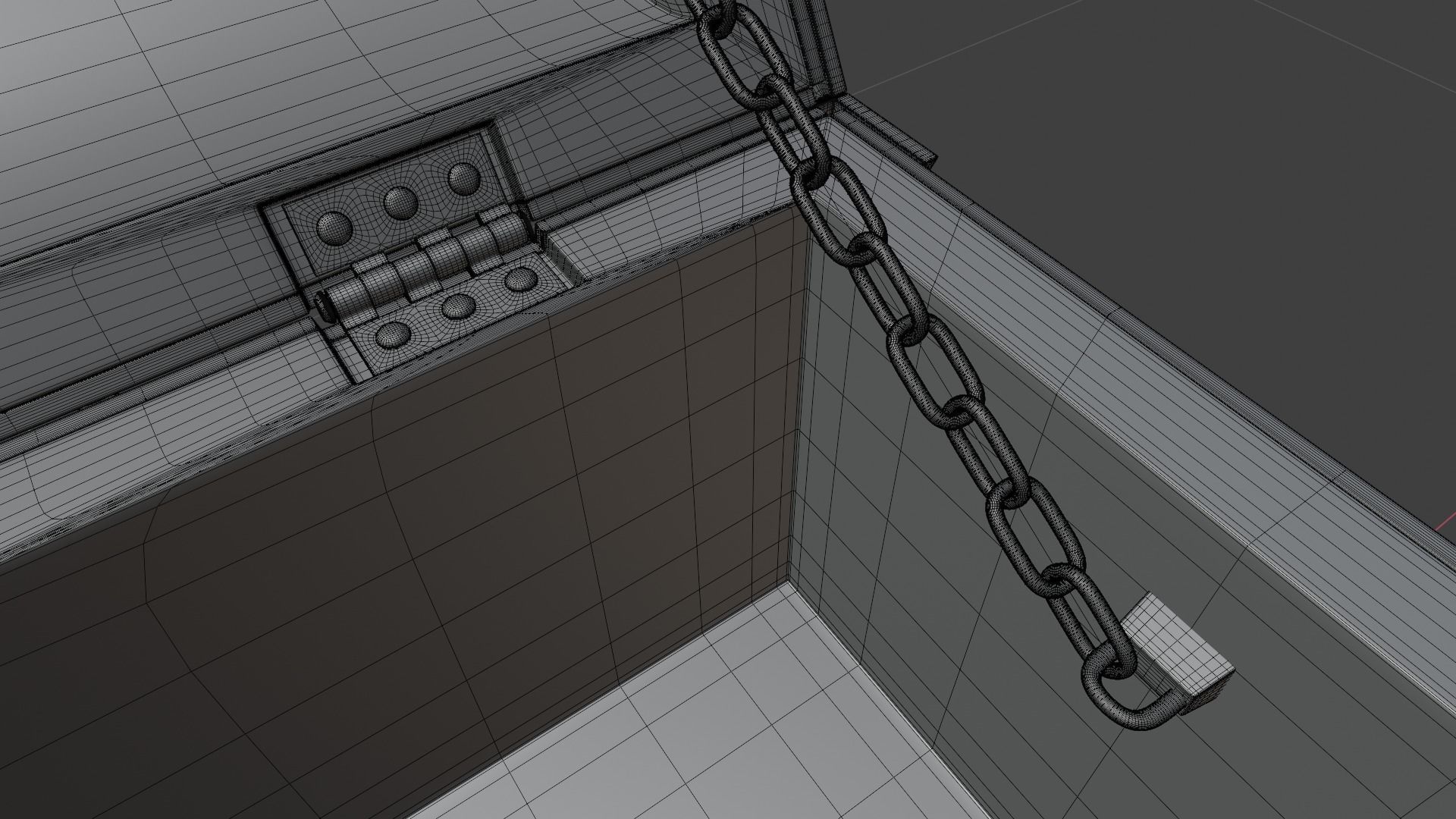 Subdivision High-Poly Treasure Chest 3D model_13