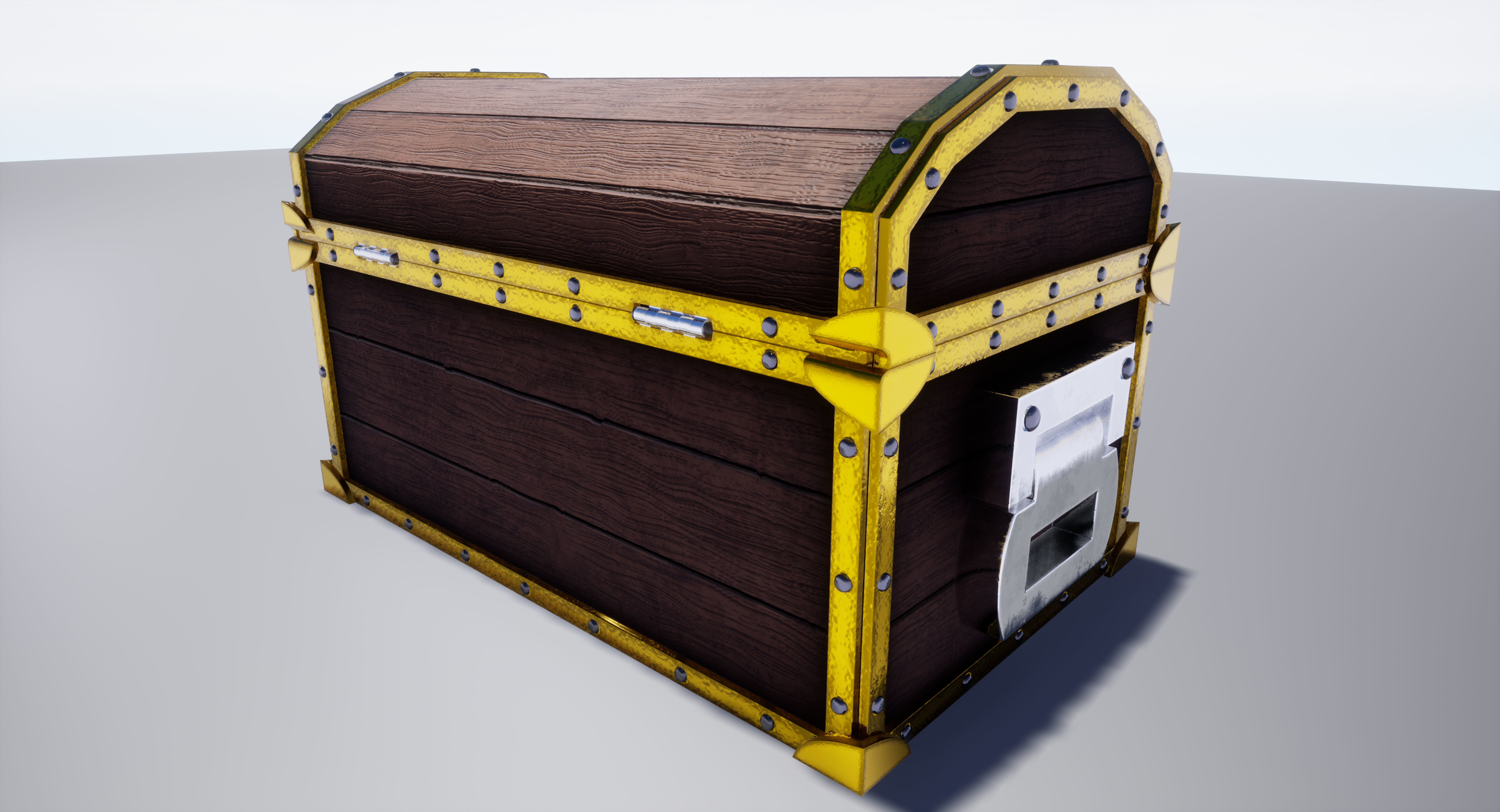 Subdivision High-Poly Treasure Chest 3D model_39