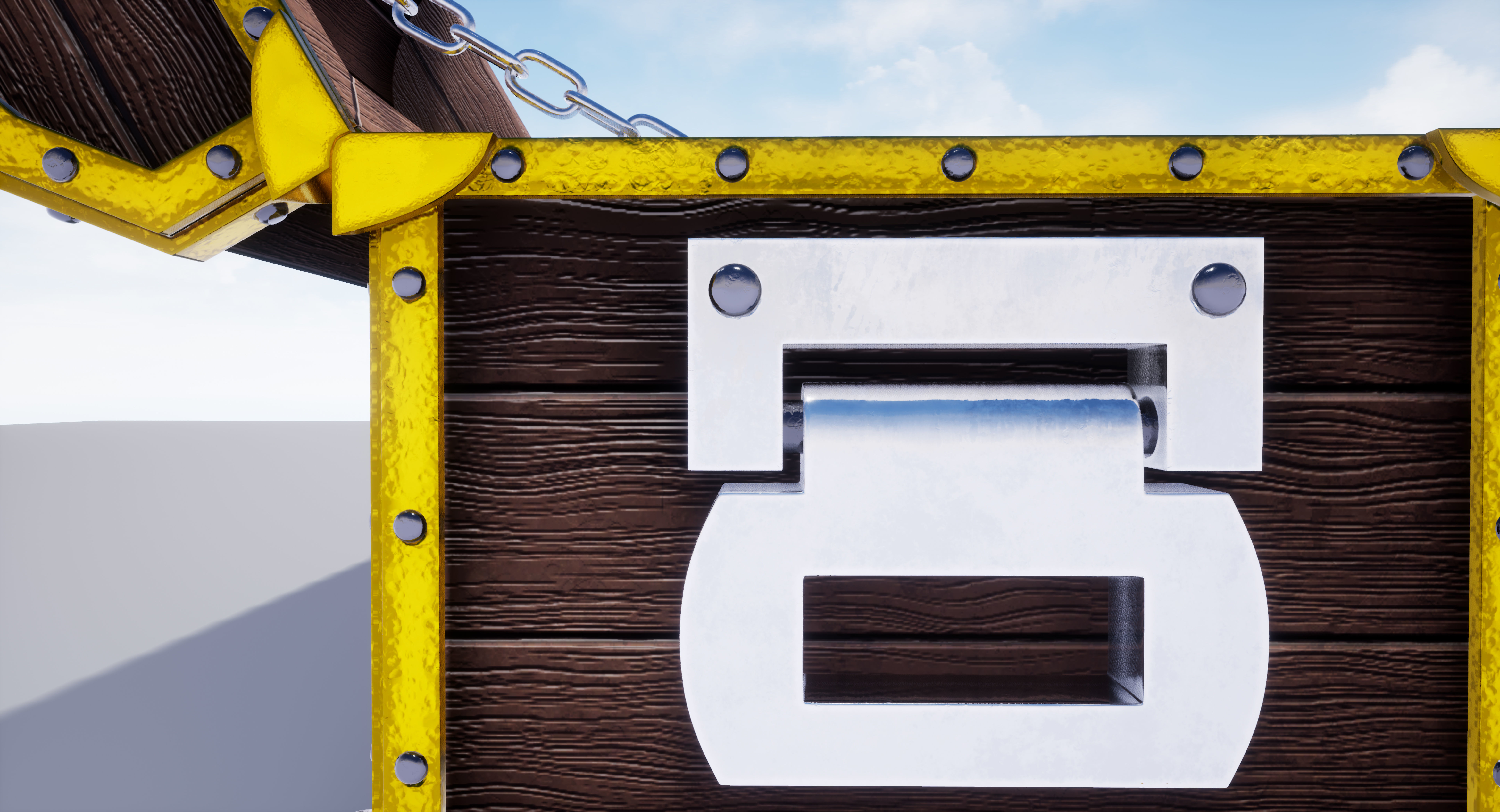 Subdivision High-Poly Treasure Chest 3D model_31