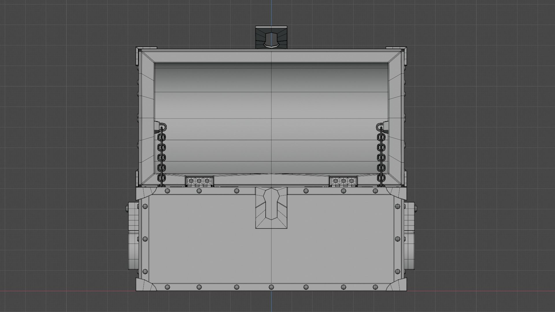Subdivision High-Poly Treasure Chest 3D model_10
