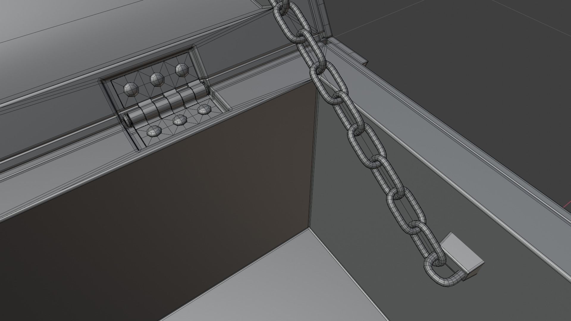 Subdivision High-Poly Treasure Chest 3D model_12